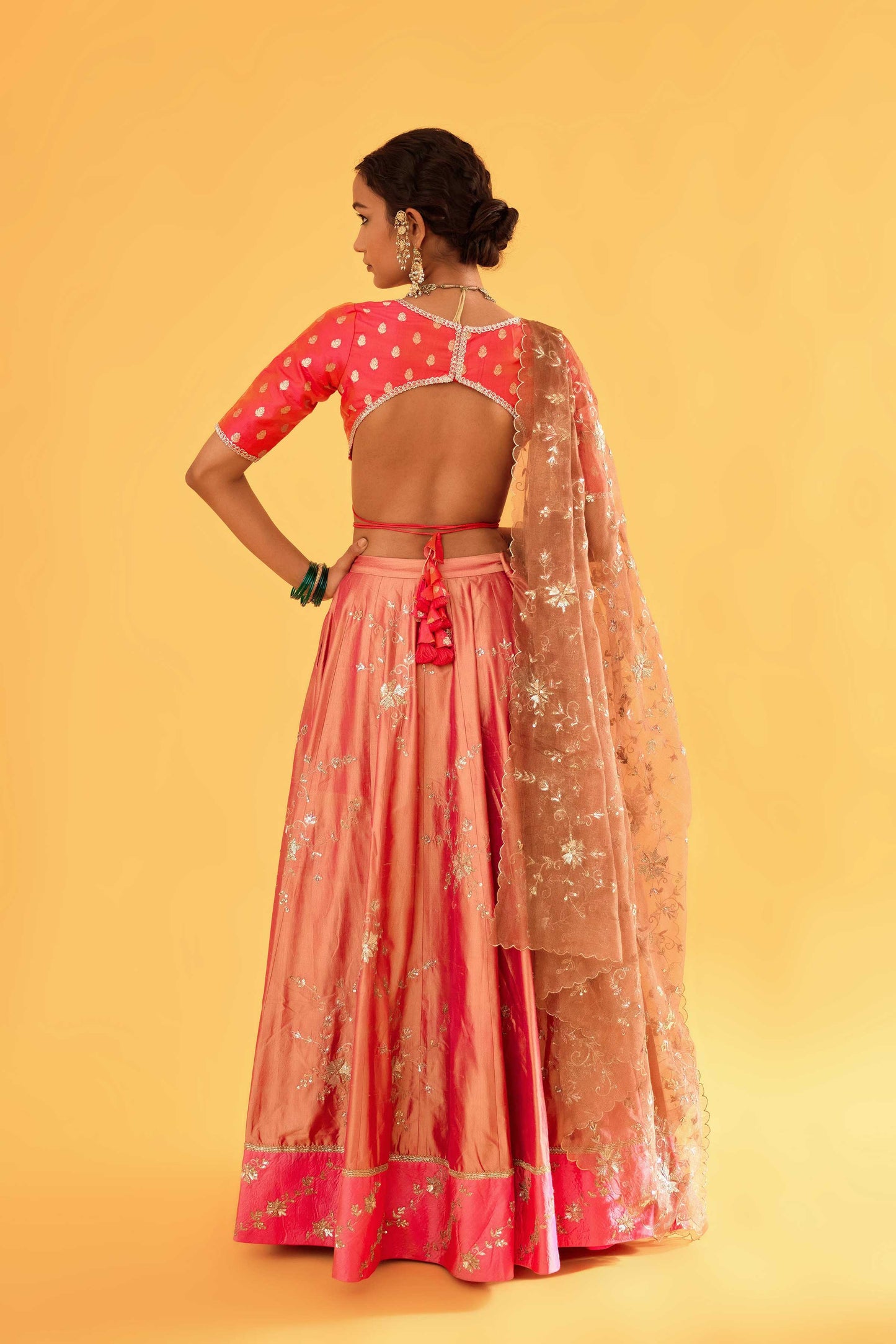 Bhairavi Devi Lehenga (Gulab)
