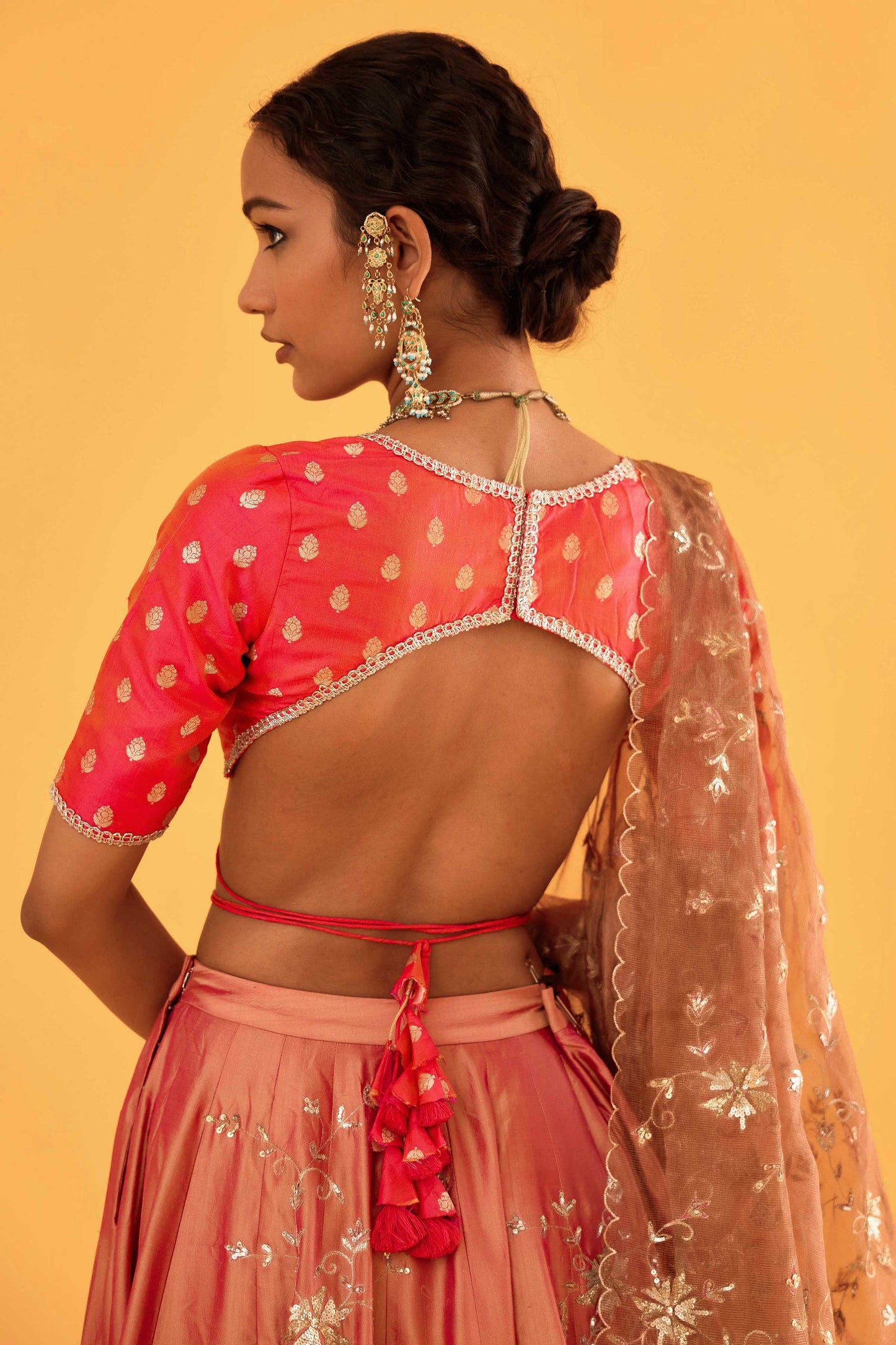 Bhairavi Devi Lehenga (Gulab)
