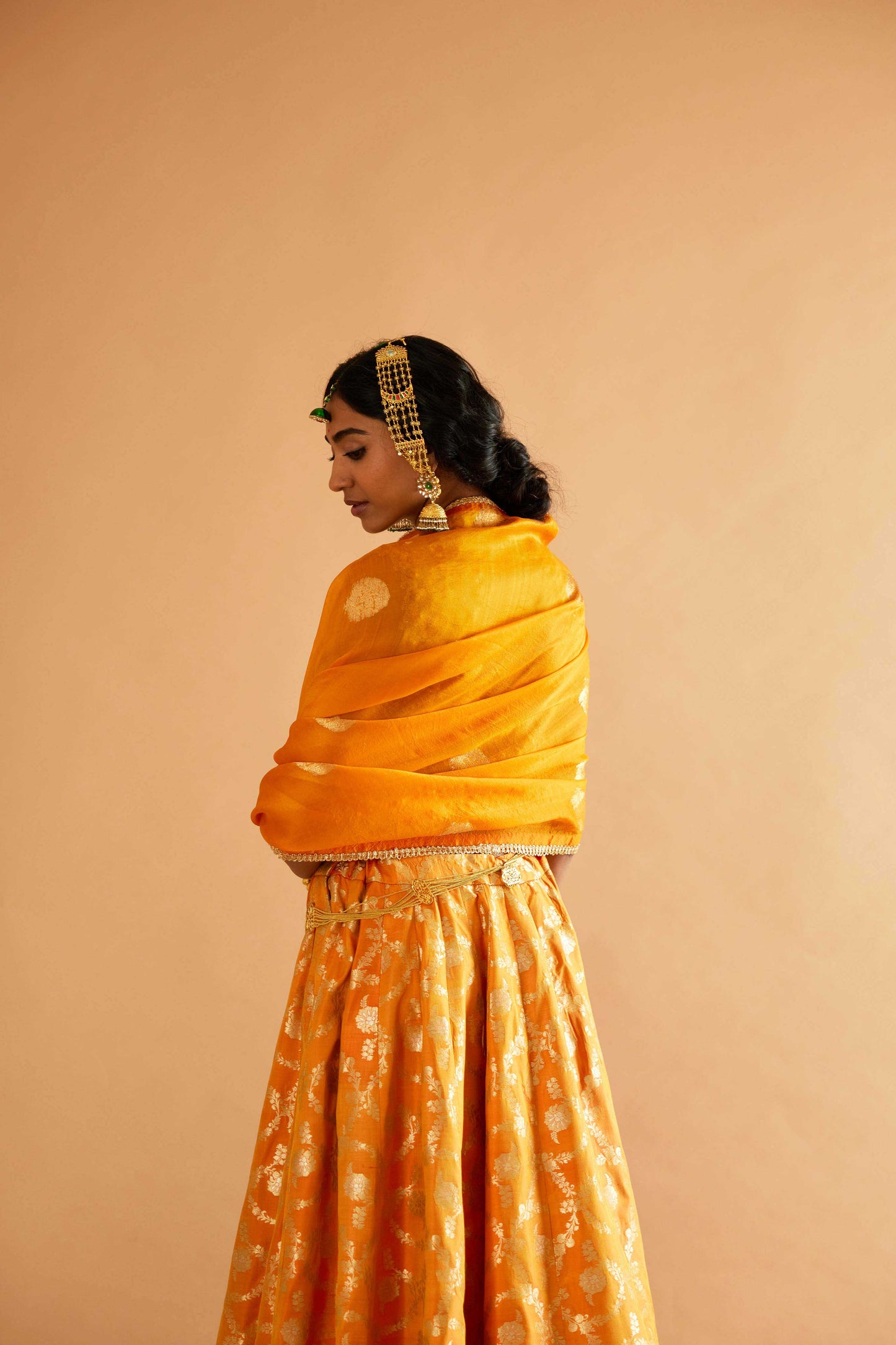 Durgavati Banarasi Lehenga (Haldi)