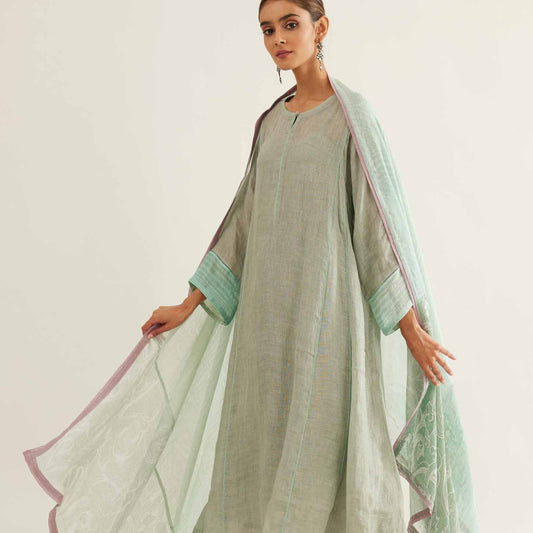 Gul-e-Zakia Sea green joda
