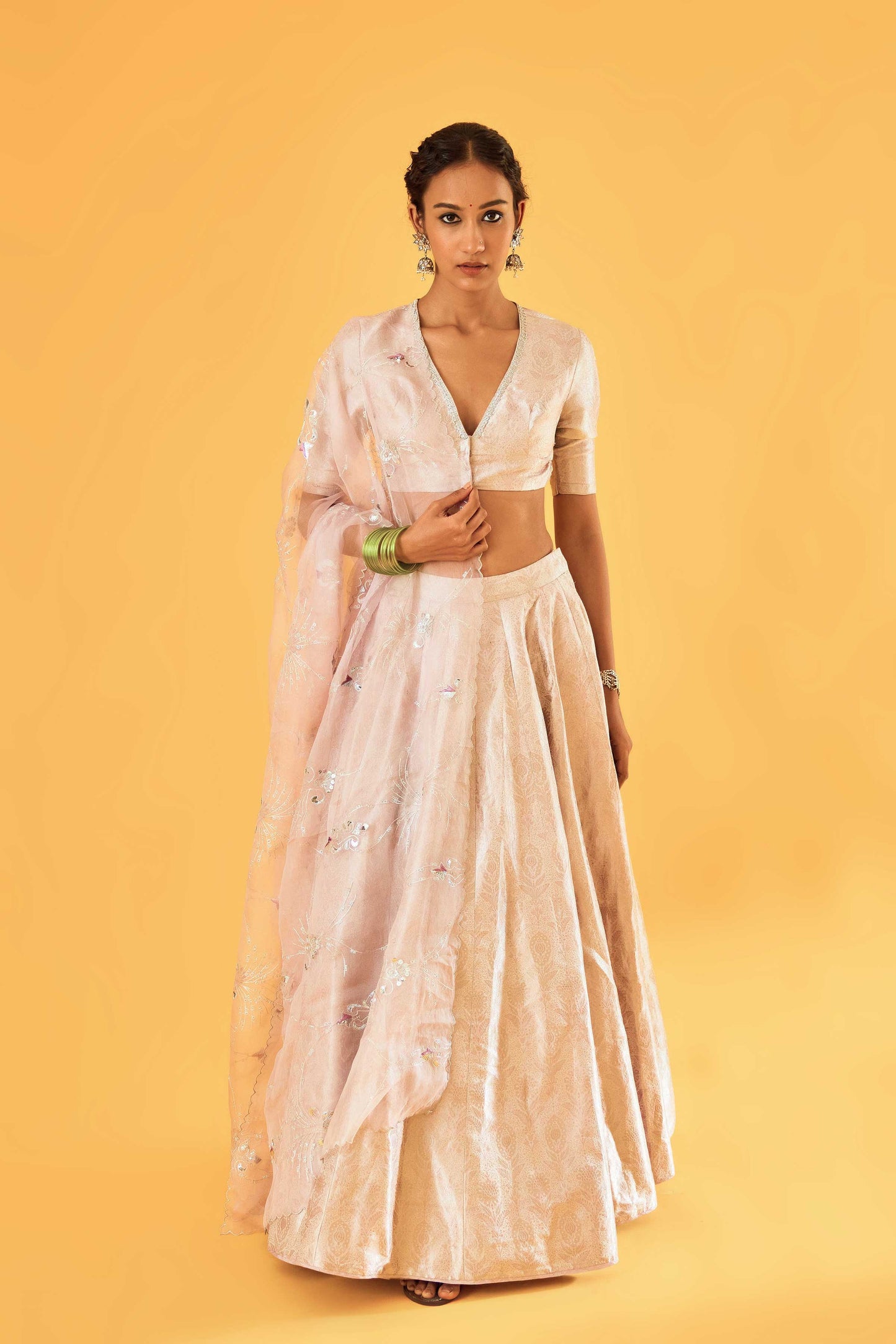 Gayatri Devi Kamkhab Lehenga (Ouda)