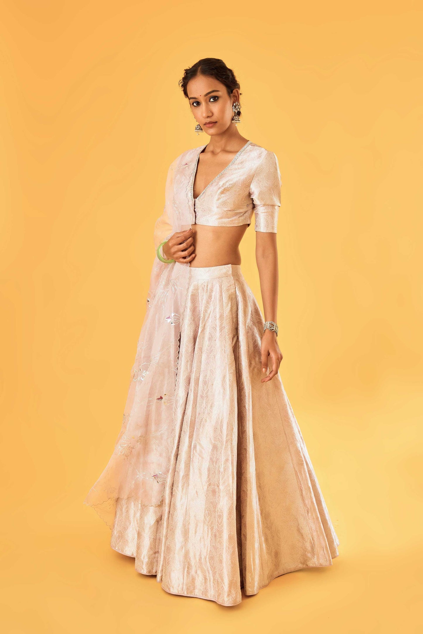 Gayatri Devi Kamkhab Lehenga (Ouda)