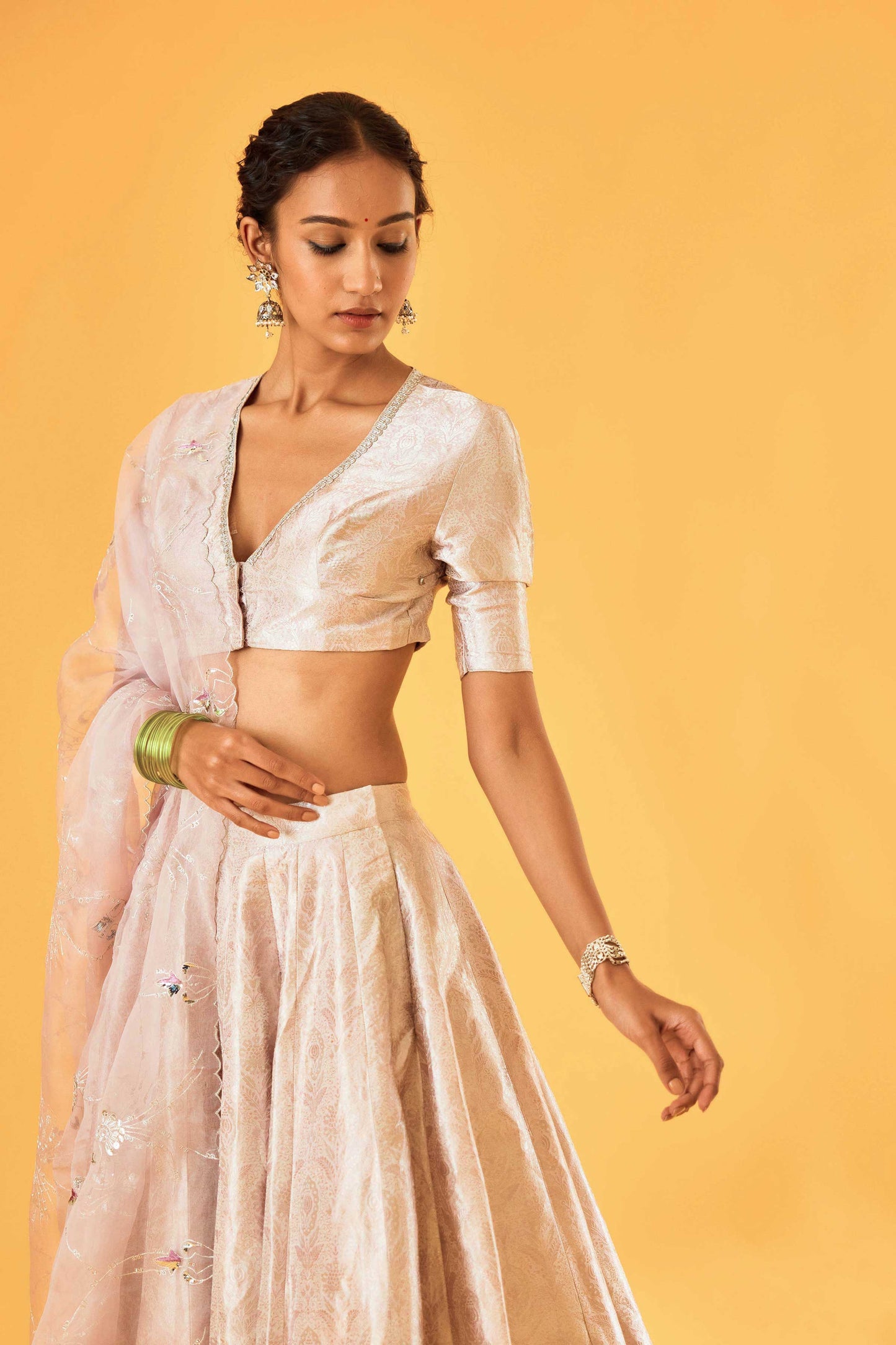 Gayatri Devi Kamkhab Lehenga (Ouda)
