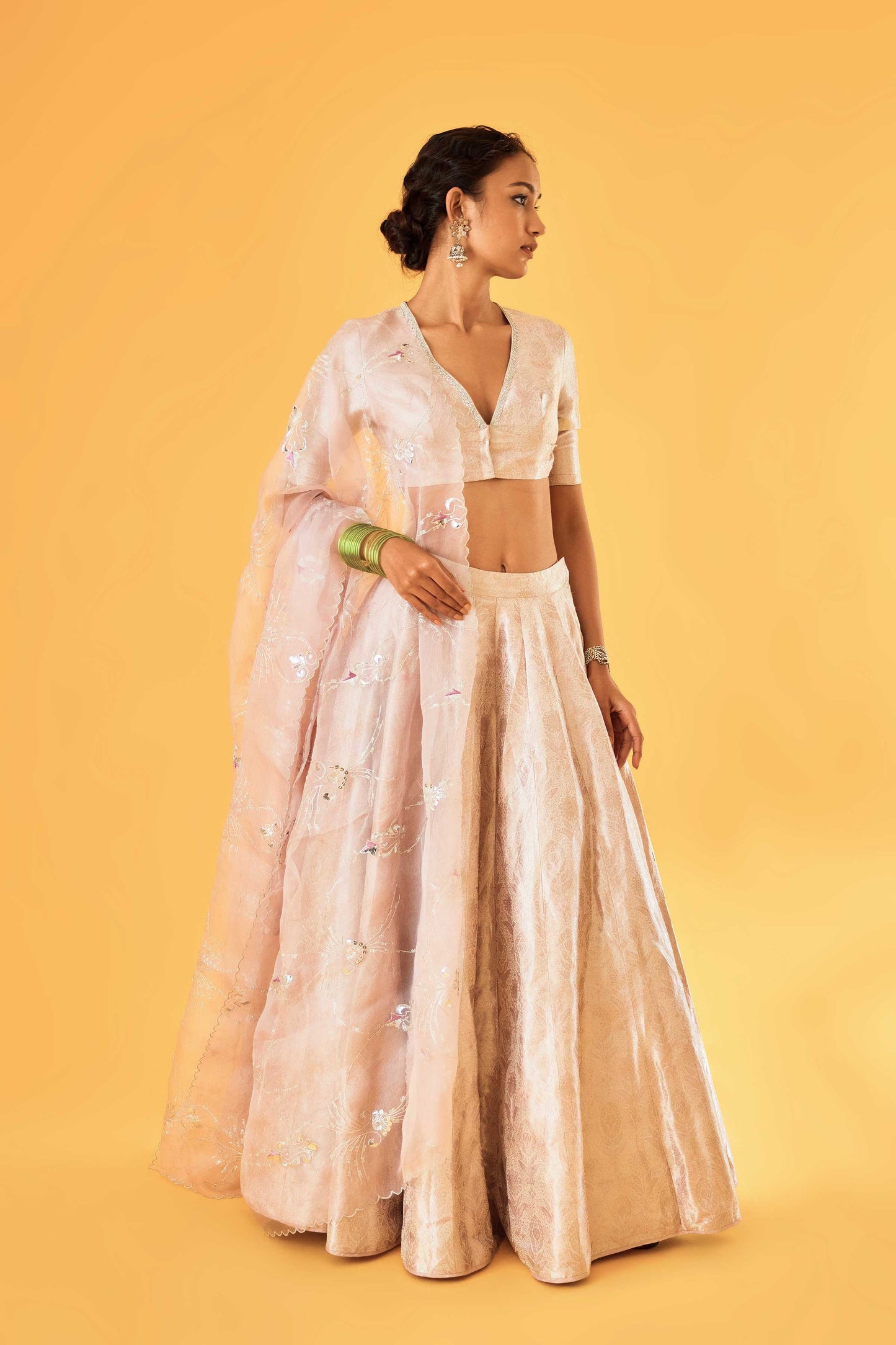 Gayatri Devi Kamkhab Lehenga (Ouda)