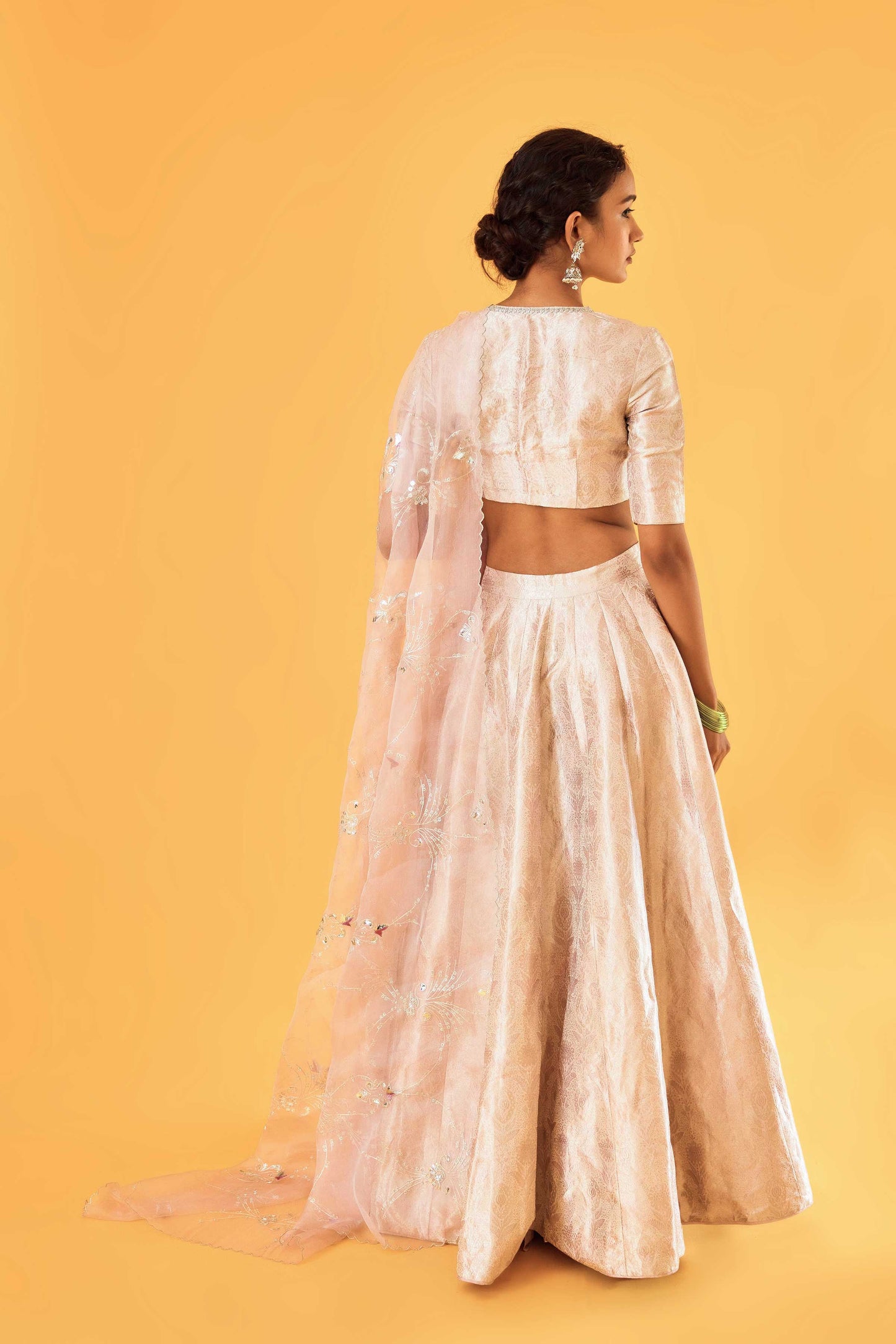 Gayatri Devi Kamkhab Lehenga (Ouda)