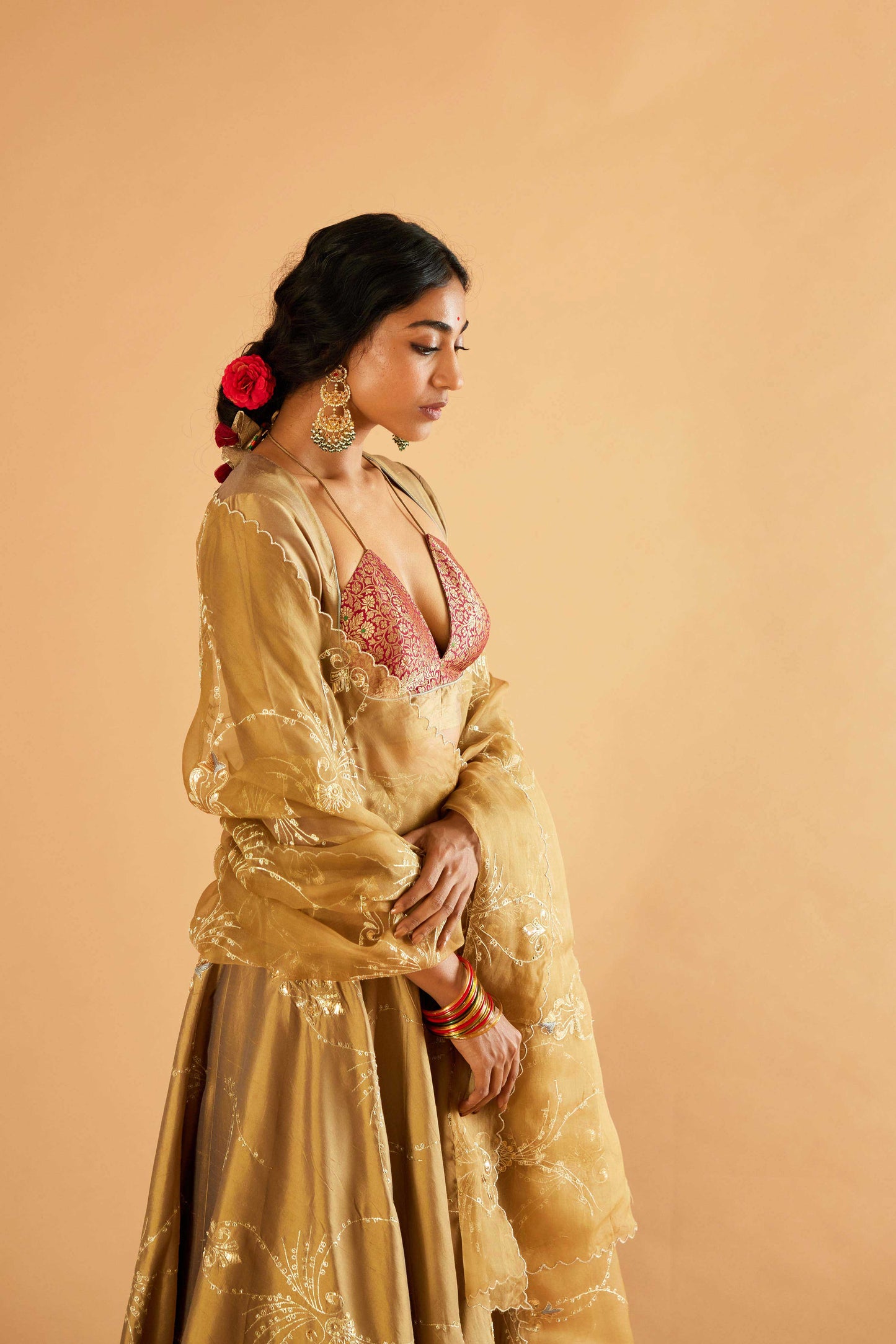 Gayatri Devi Lehenga (Tamba)