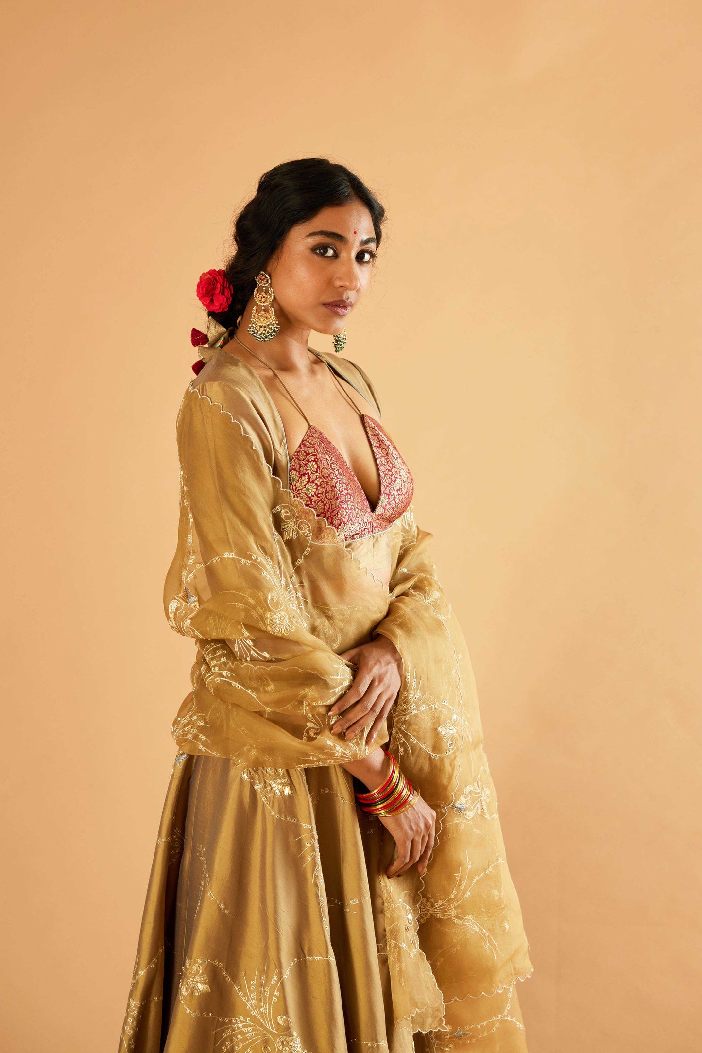 Gayatri Devi Lehenga (Tamba)