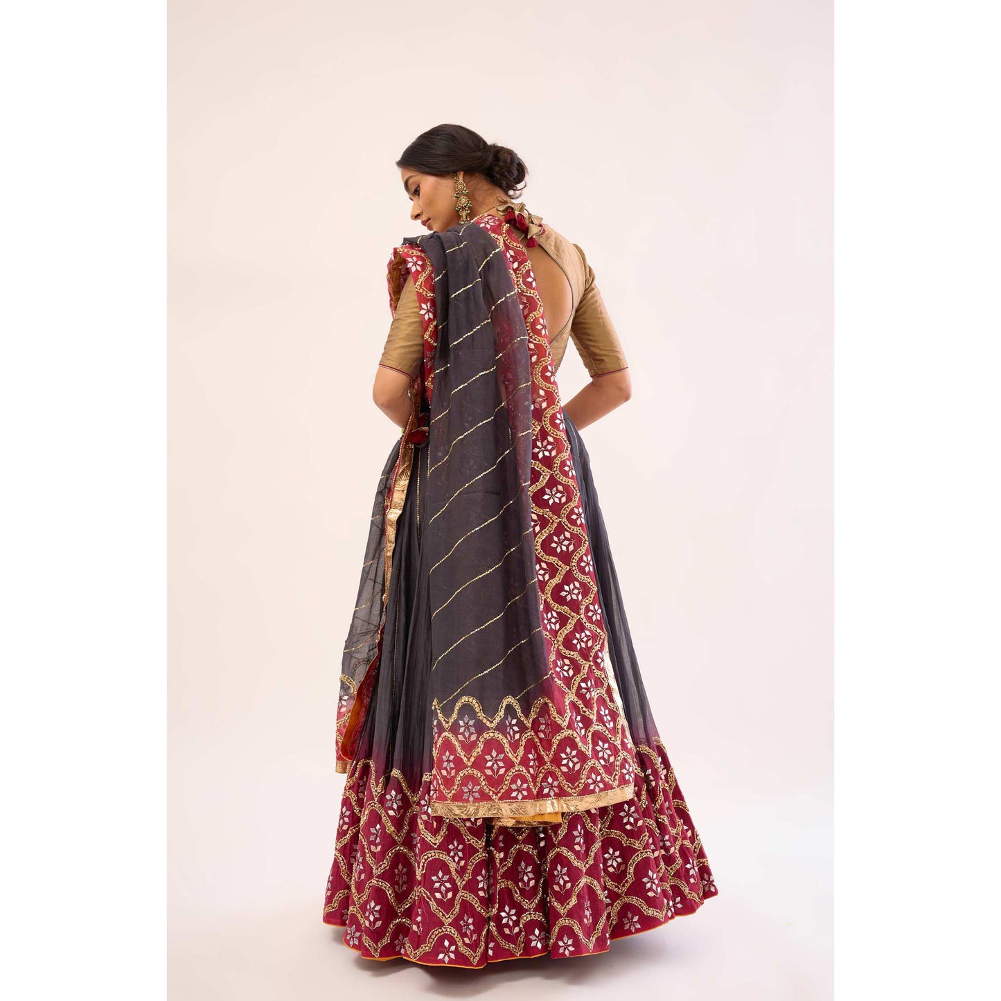 Indrani Lehenga Selaiti and Surkh