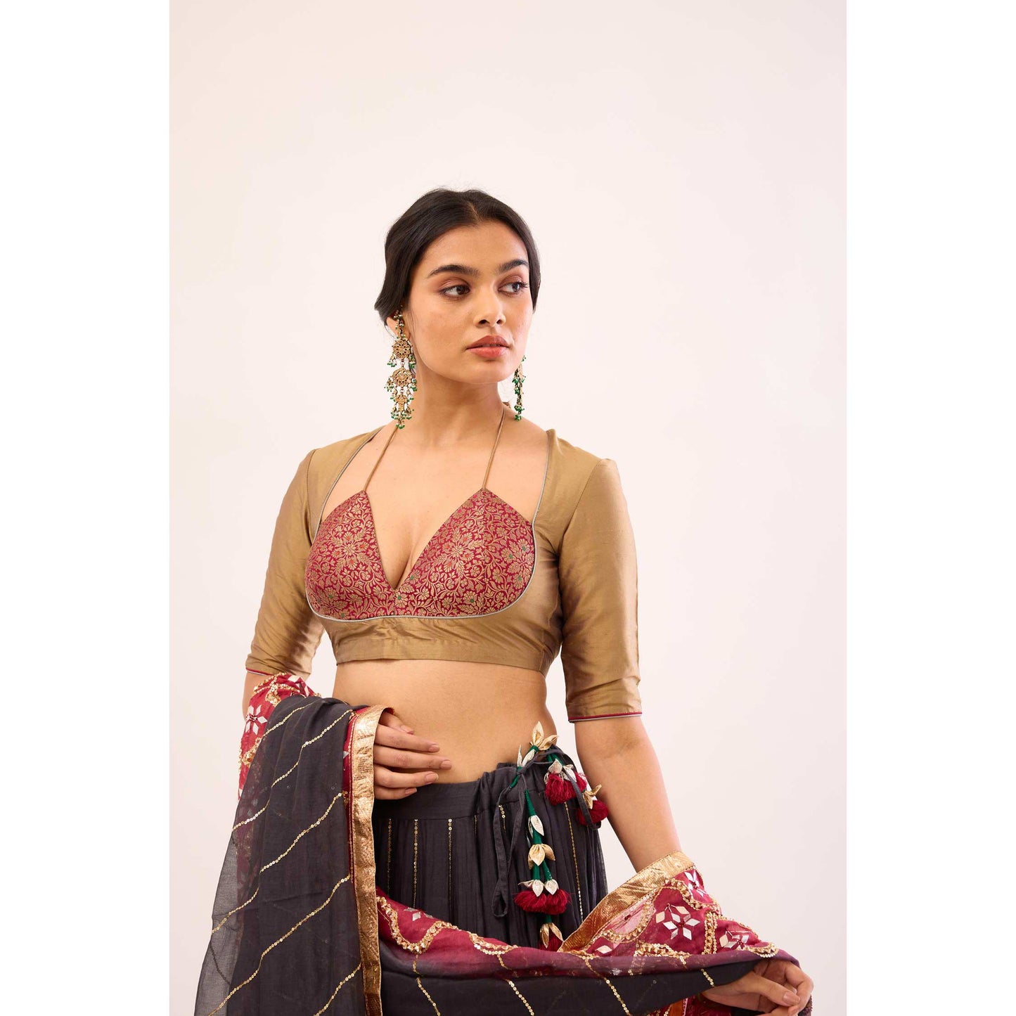 Indrani Lehenga Selaiti and Surkh