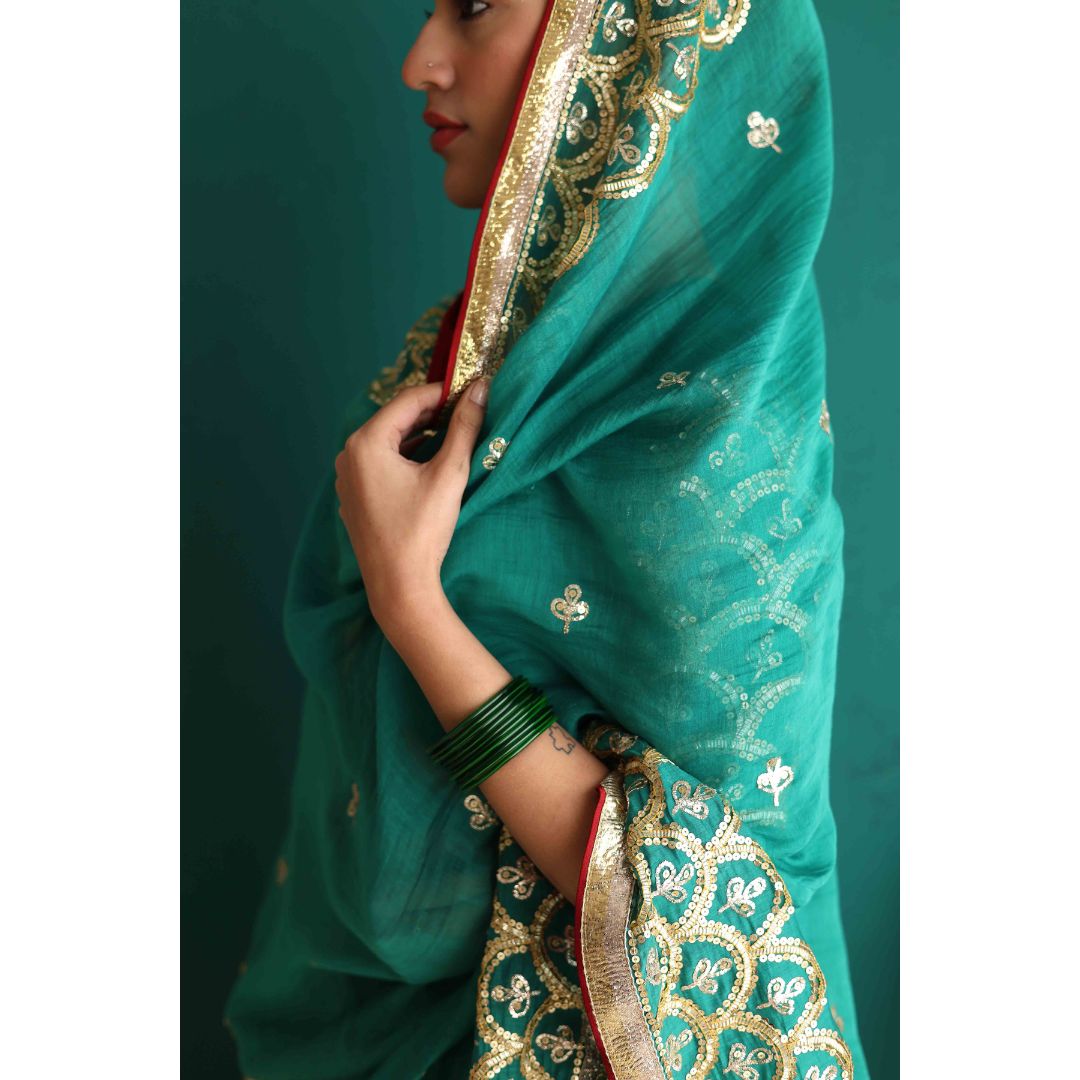 Indrani Lehenga Sabz Hara