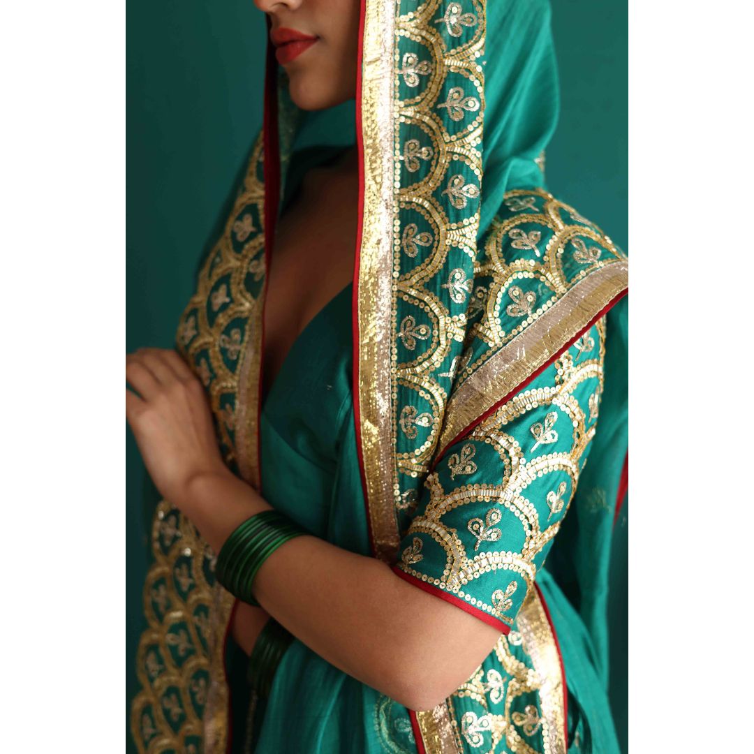 Indrani Lehenga Sabz Hara