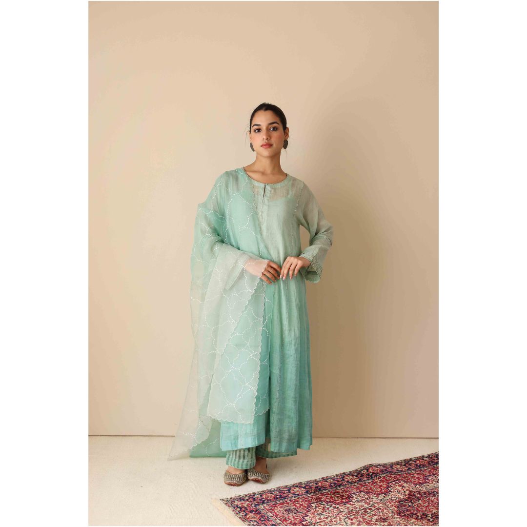 Mahepusht Sitara Jaal Firozi Hara Ombré Joda