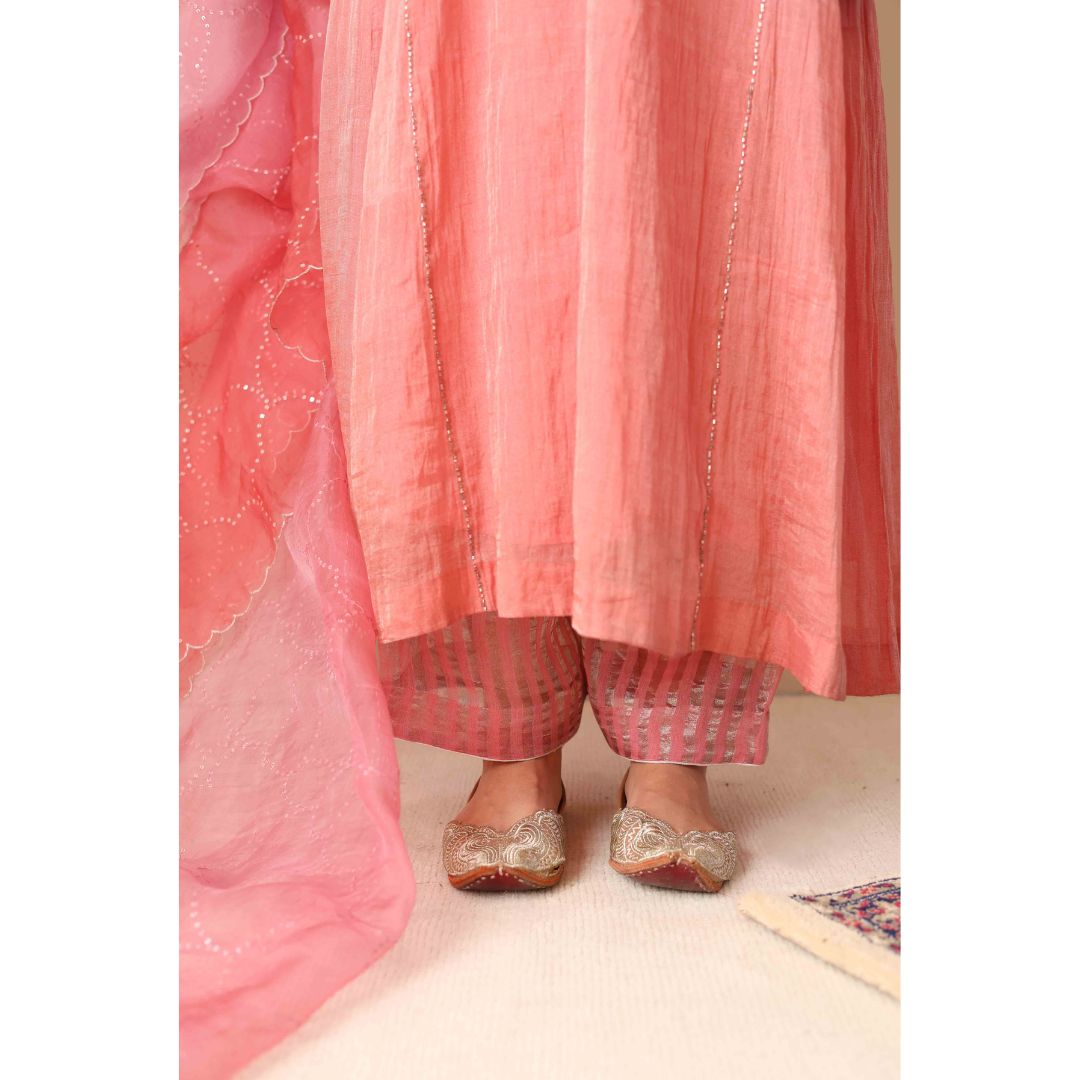 Mahepusht Sitara Jaal Gulabi Ombré Joda