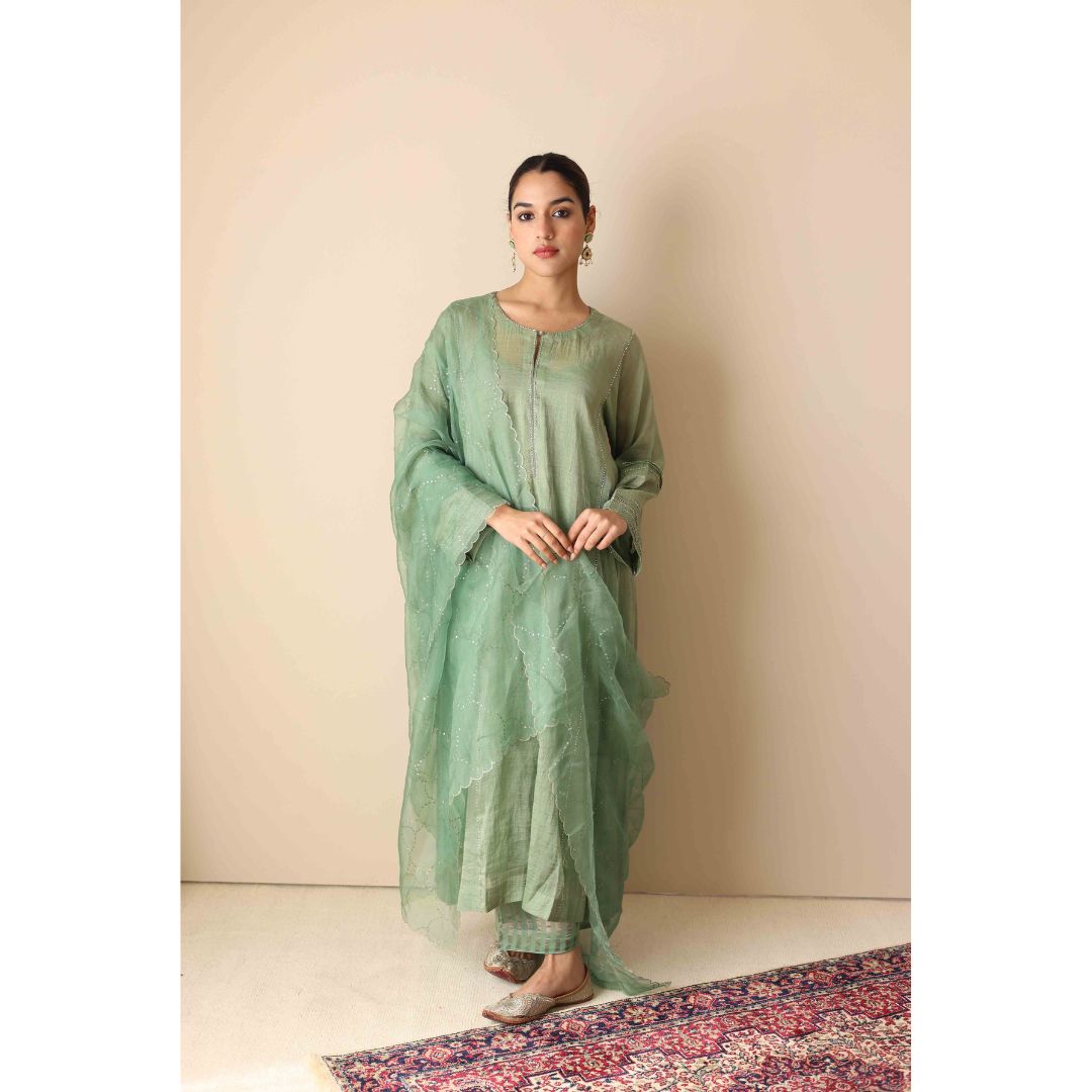 Mahepusht Sitara Jaal in Gehra Neela