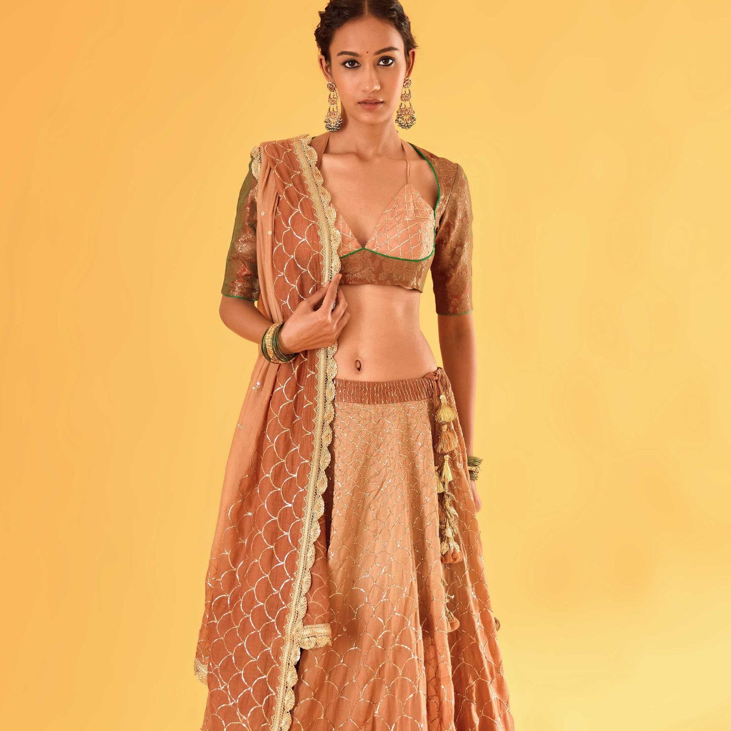 Meenakshi Devi Lehenga Gandumi