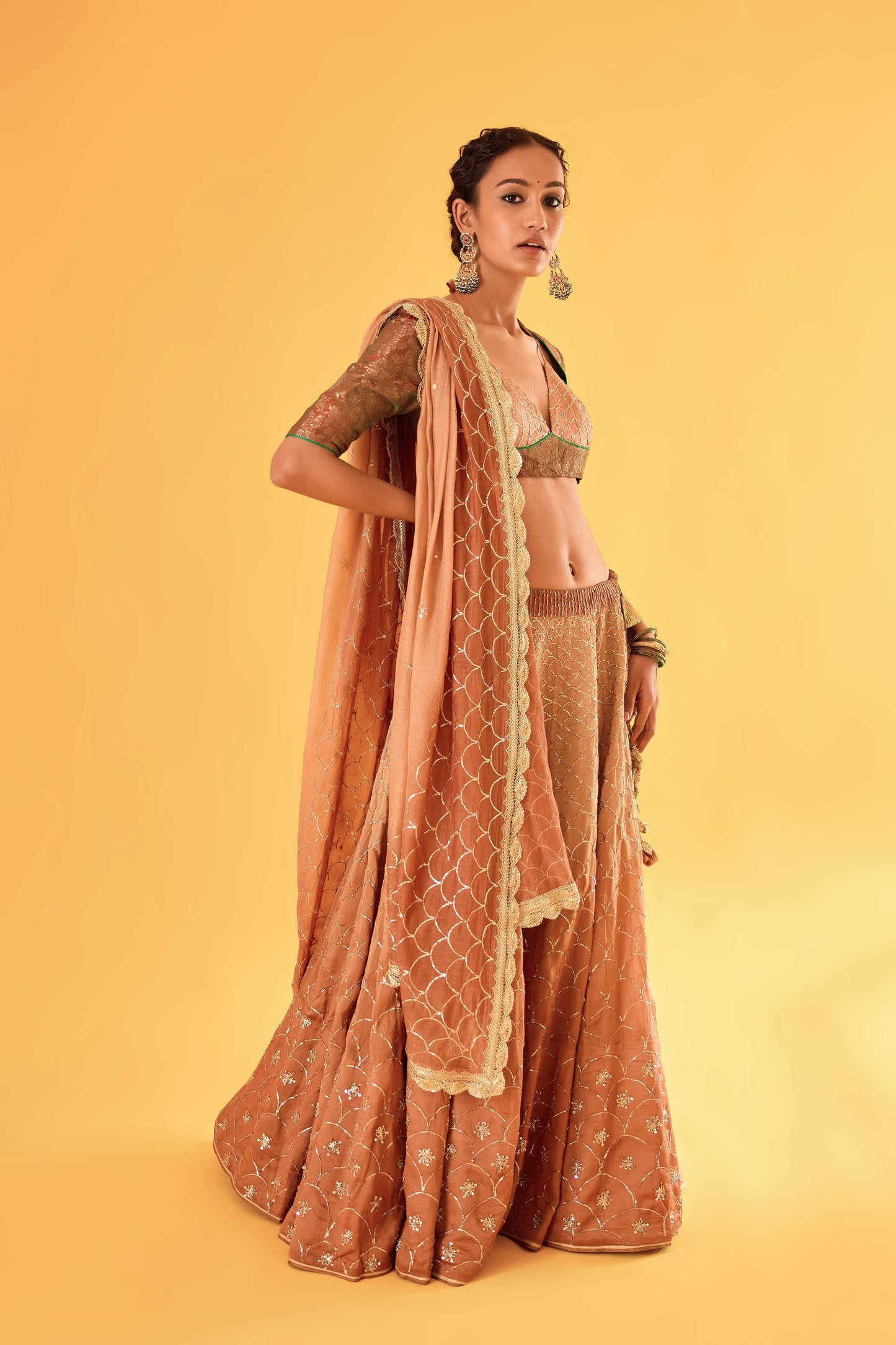 Meenakshi Devi Lehenga Firozi