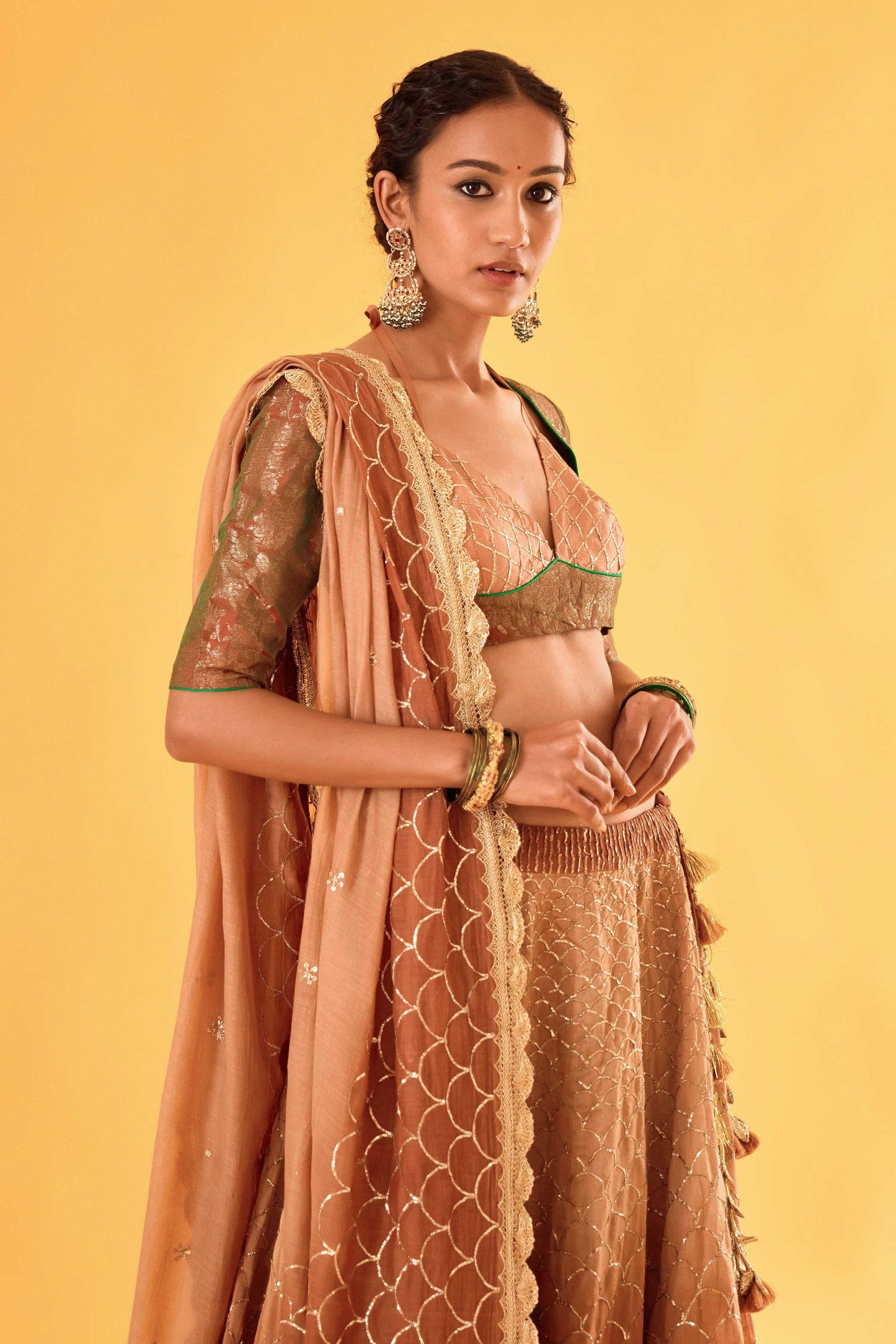 Meenakshi Devi Lehenga Sabz