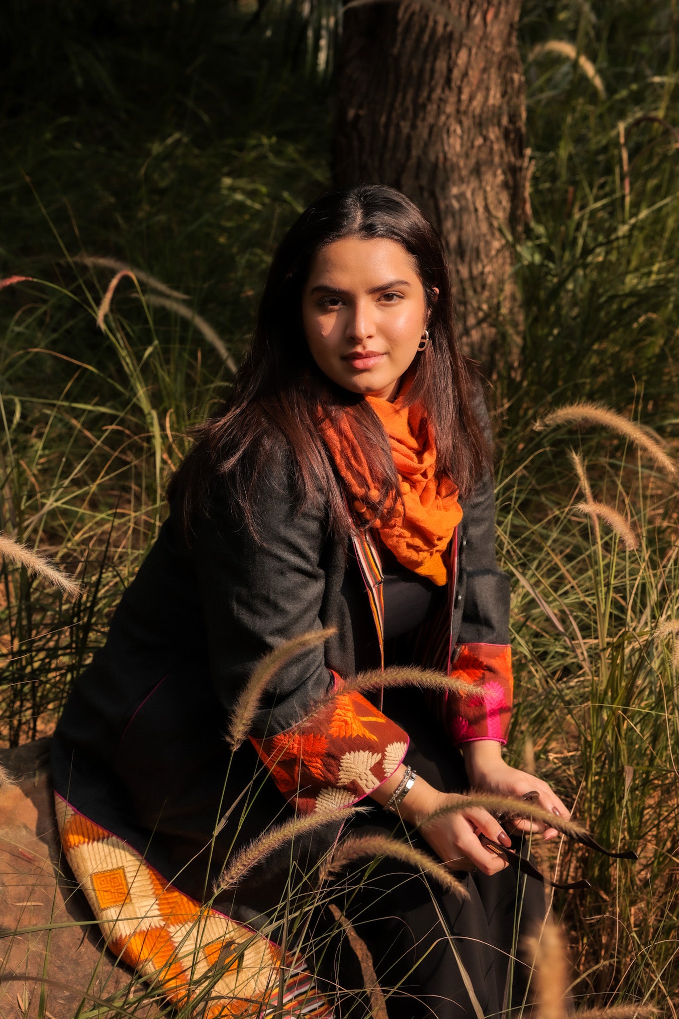 Fiza Meerzai Winter jacket Charcoal Grey