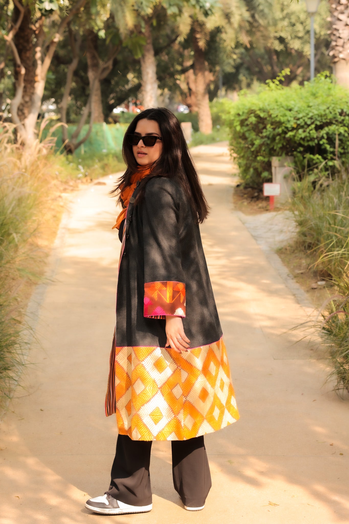 Fiza Meerzai Winter jacket Charcoal Grey