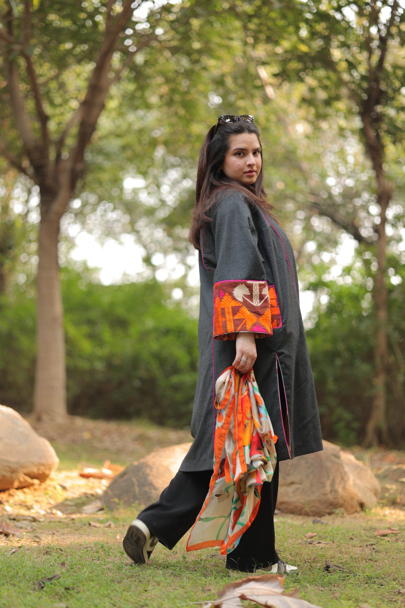 Khiza Meerzai Winter jacket Charcoal Grey