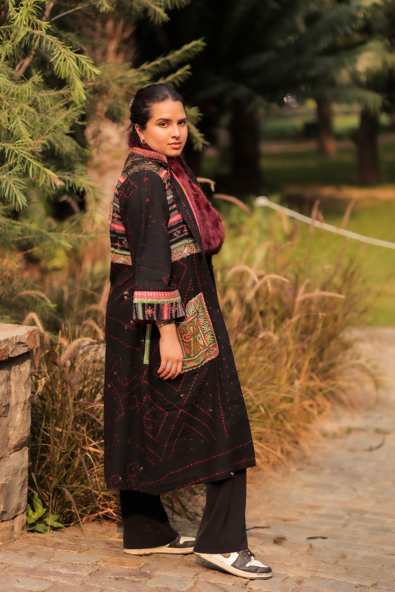 Bahaar Meerzai Winter jacket Charcoal Grey