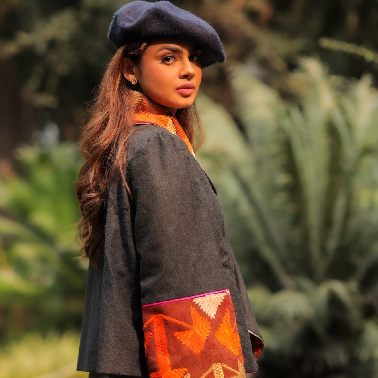Gulrukh Meerzai Winter jacket Charcoal Grey