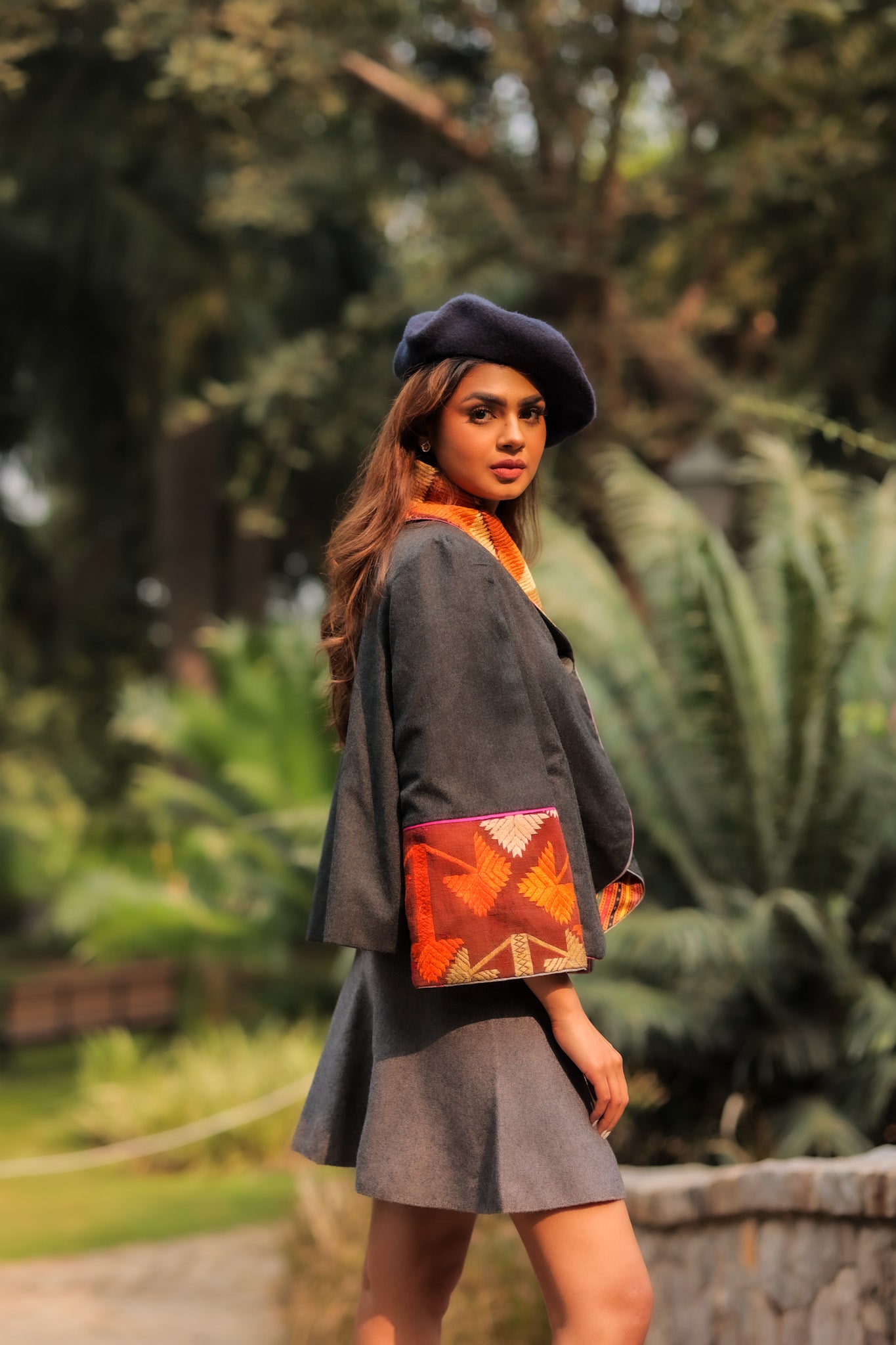 Gulrukh Meerzai Winter jacket Charcoal Grey