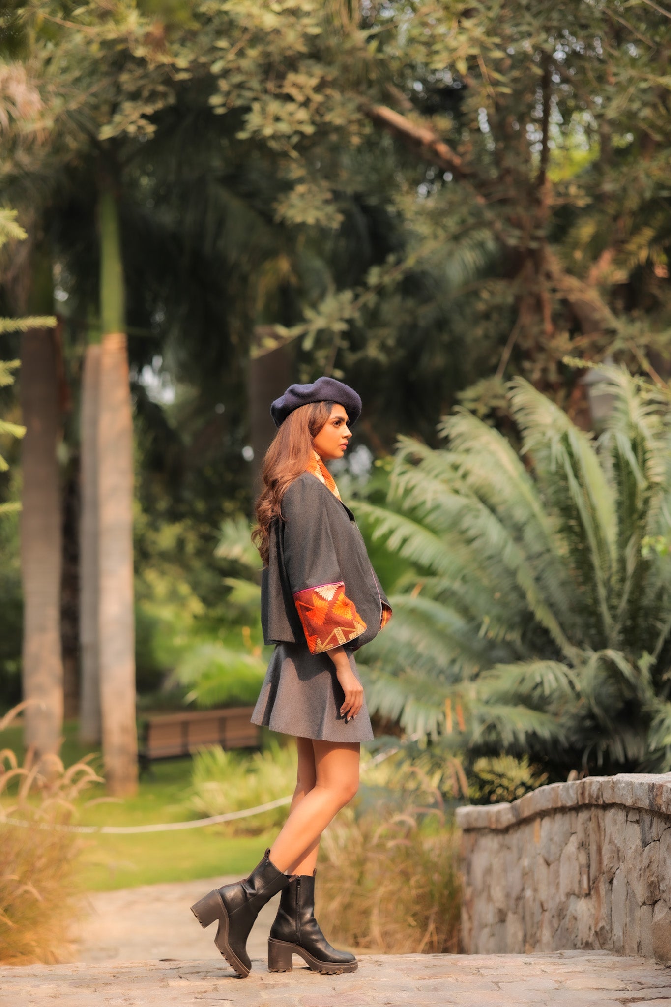 Gulrukh Meerzai Winter jacket Charcoal Grey