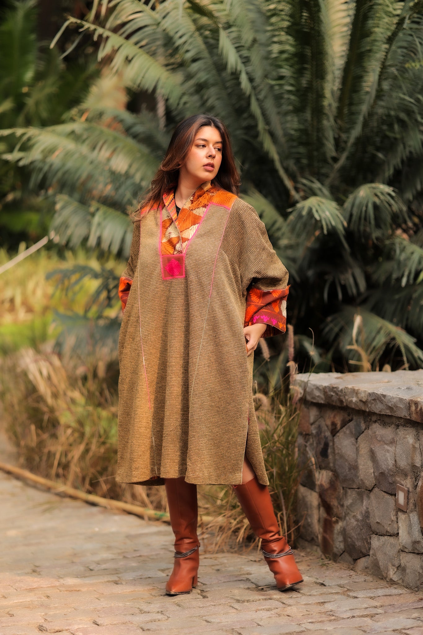 Khiza Meerzai Winter jacket Brown
