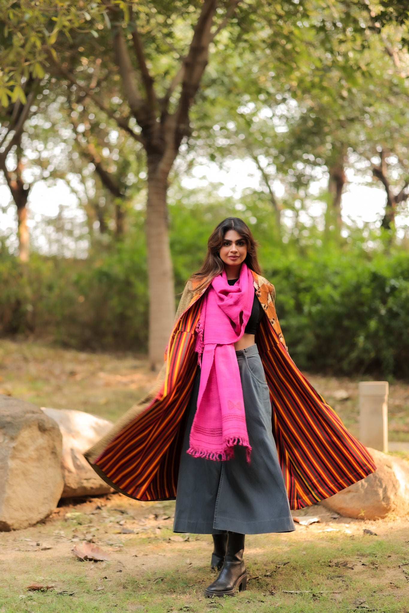 Nargis Meerzai Winter jacket Brown