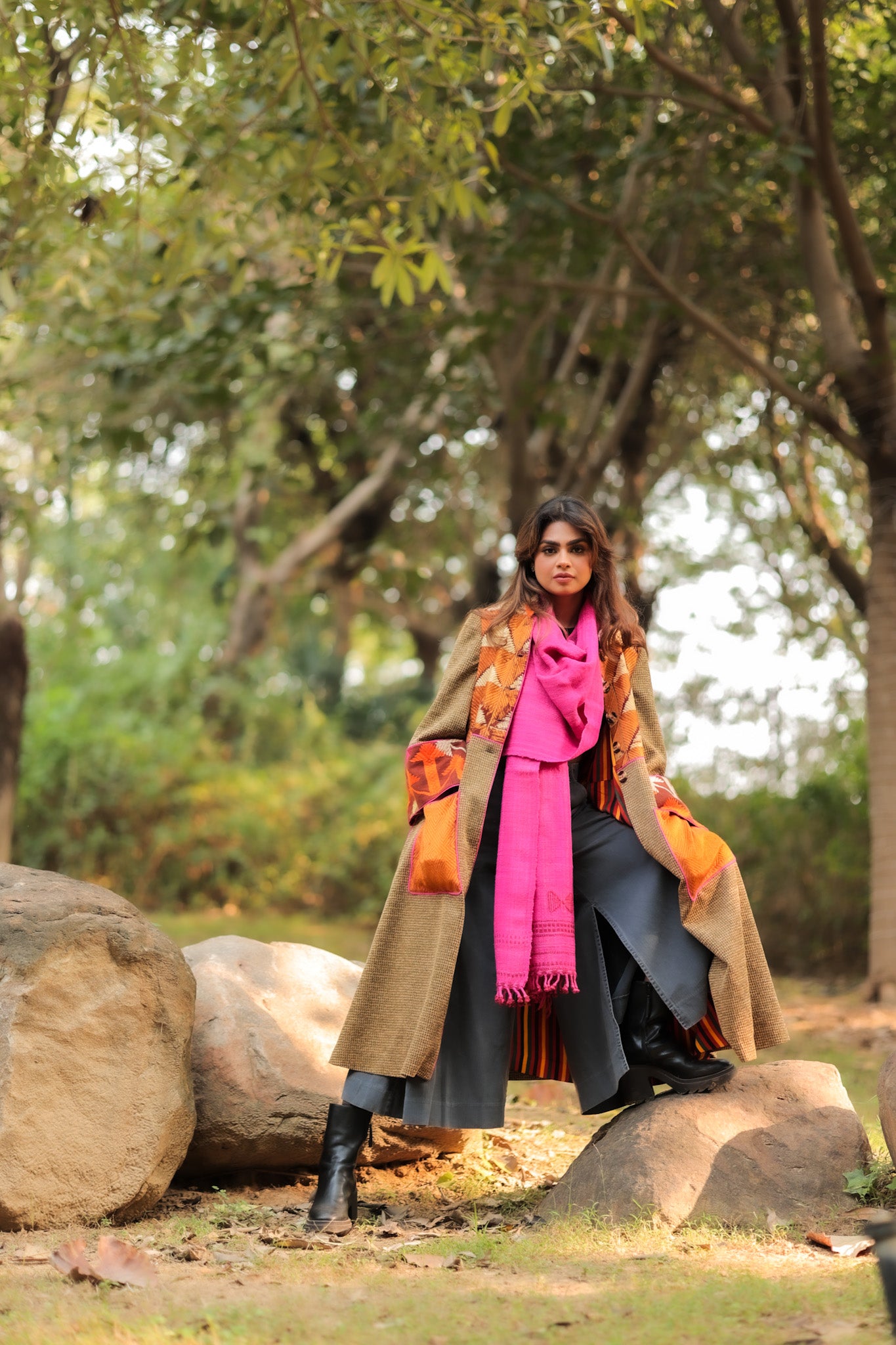 Nargis Meerzai Winter jacket Brown