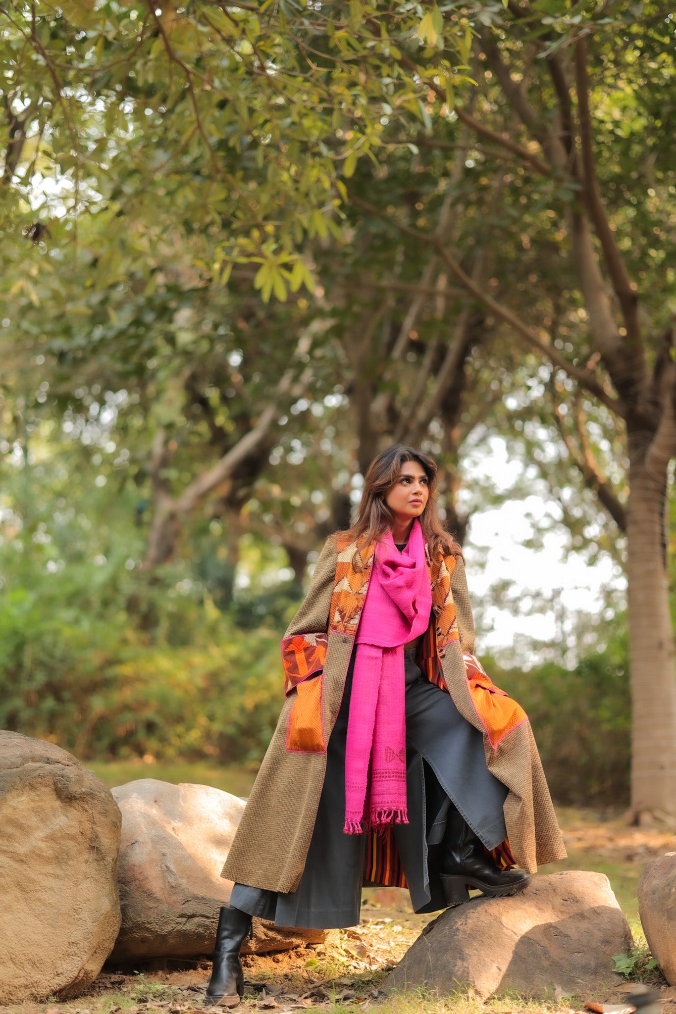 Nargis Meerzai Winter jacket Brown