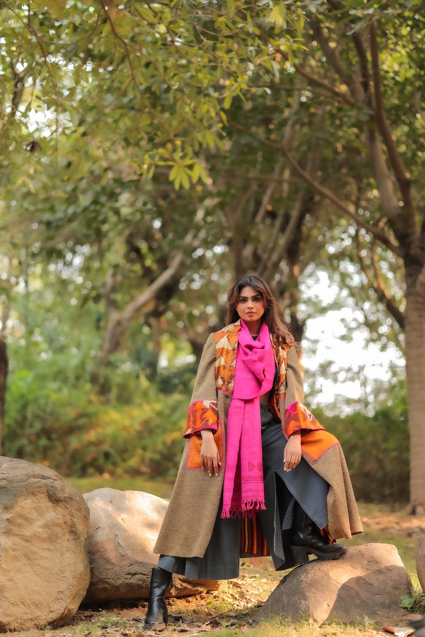 Nargis Meerzai Winter jacket Brown