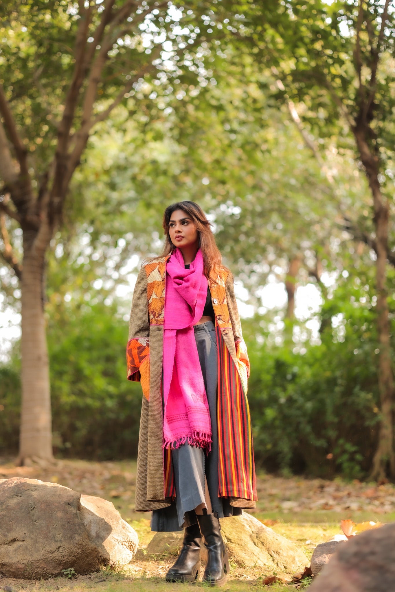 Nargis Meerzai Winter jacket Brown