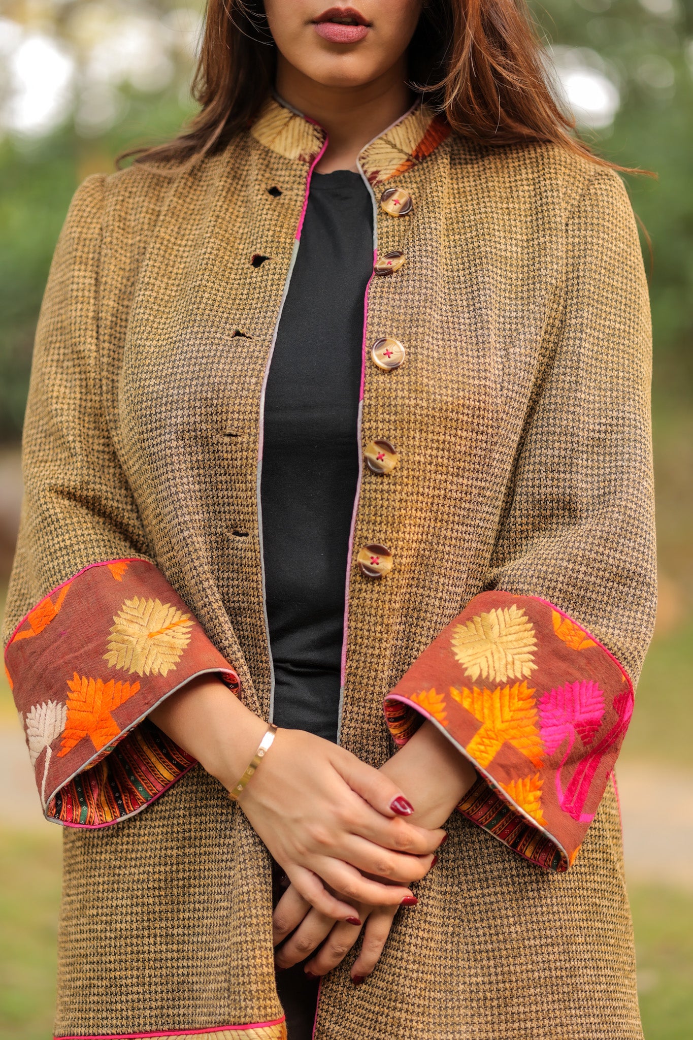 Fiza Meerzai Winter jacket Brown