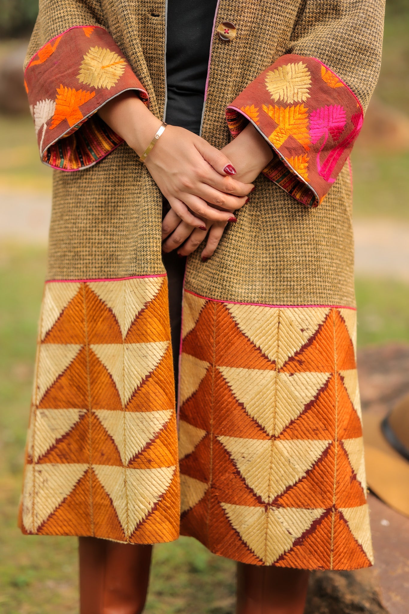 Fiza Meerzai Winter jacket Brown