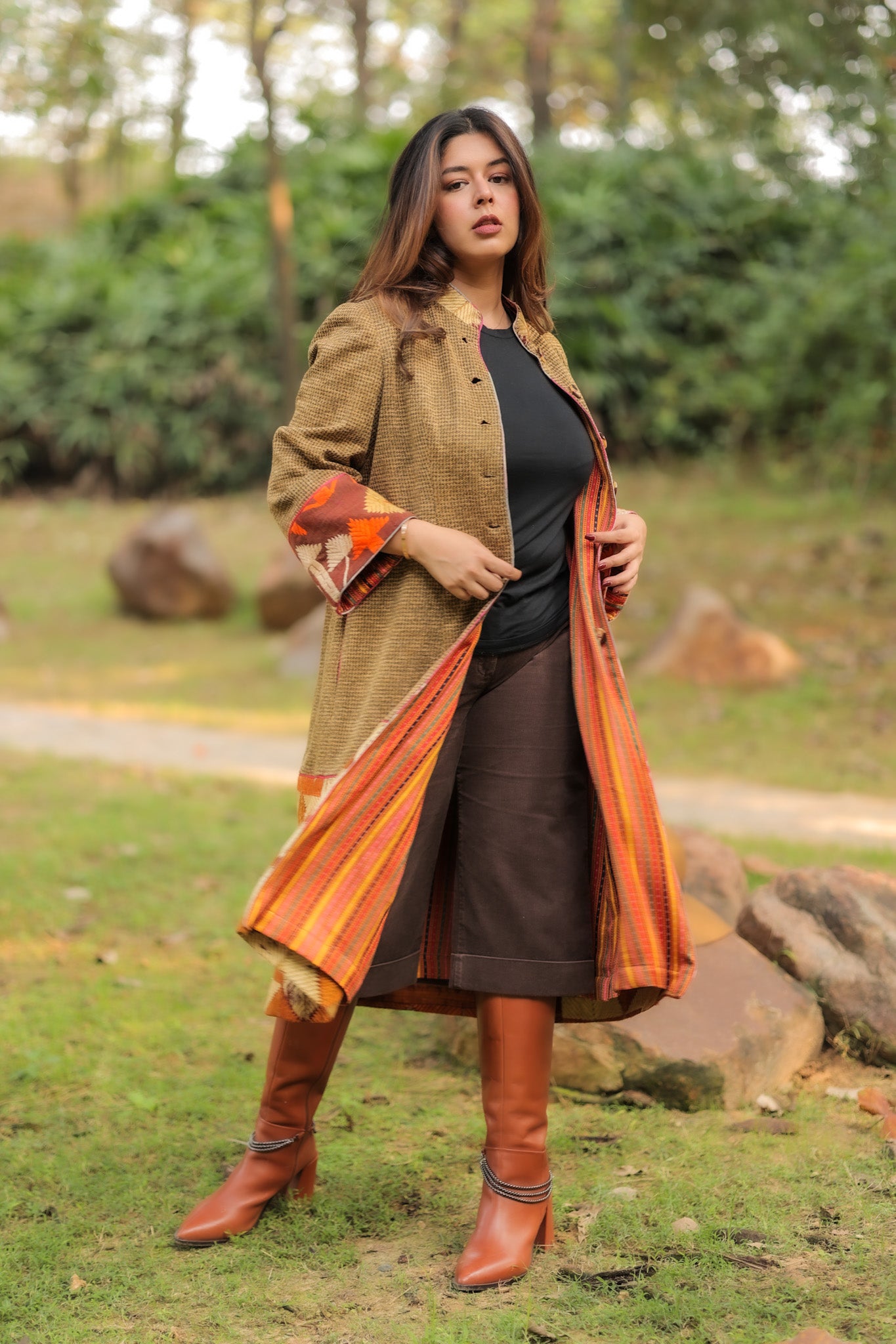 Fiza Meerzai Winter jacket Brown