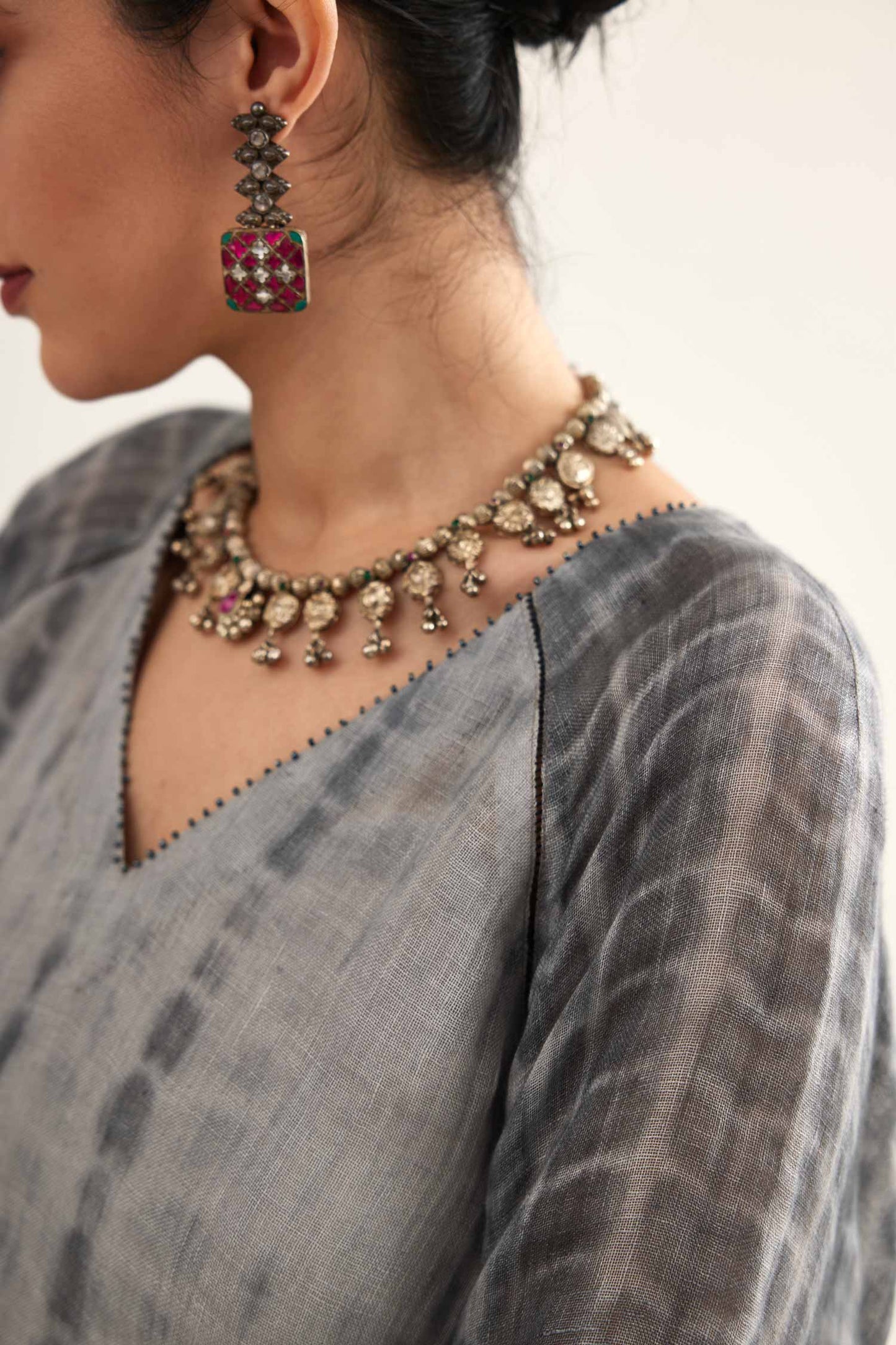 Zakia Surmai Shibori joda