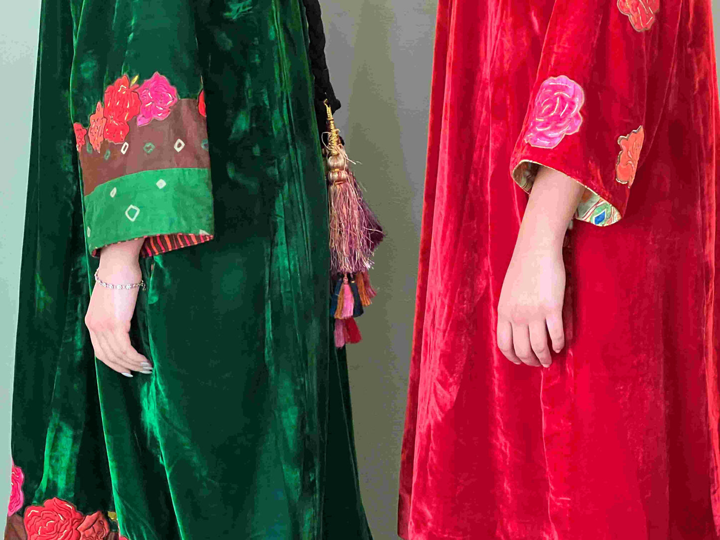 Green makhmal joda