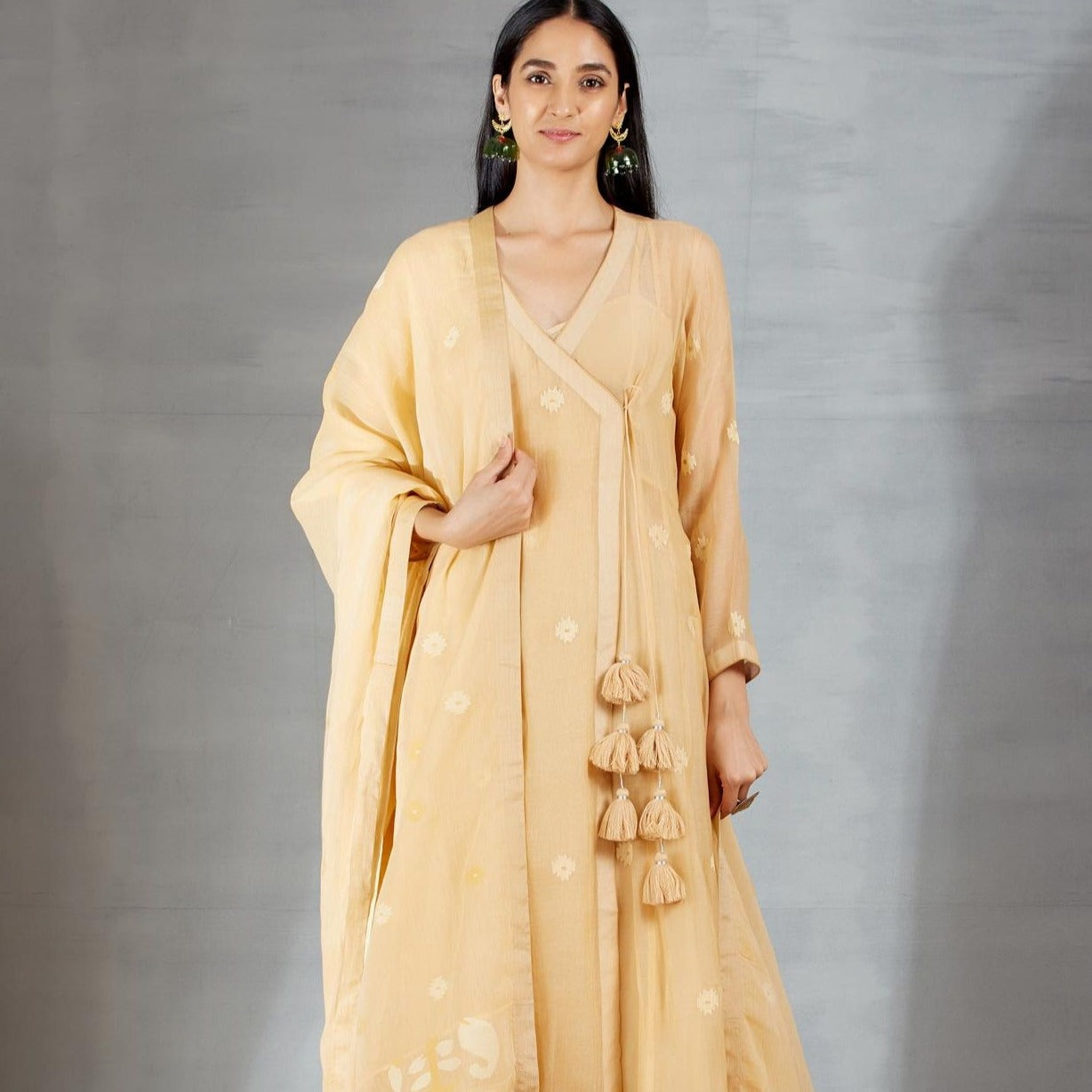 Dhakai joda in Badami Brown