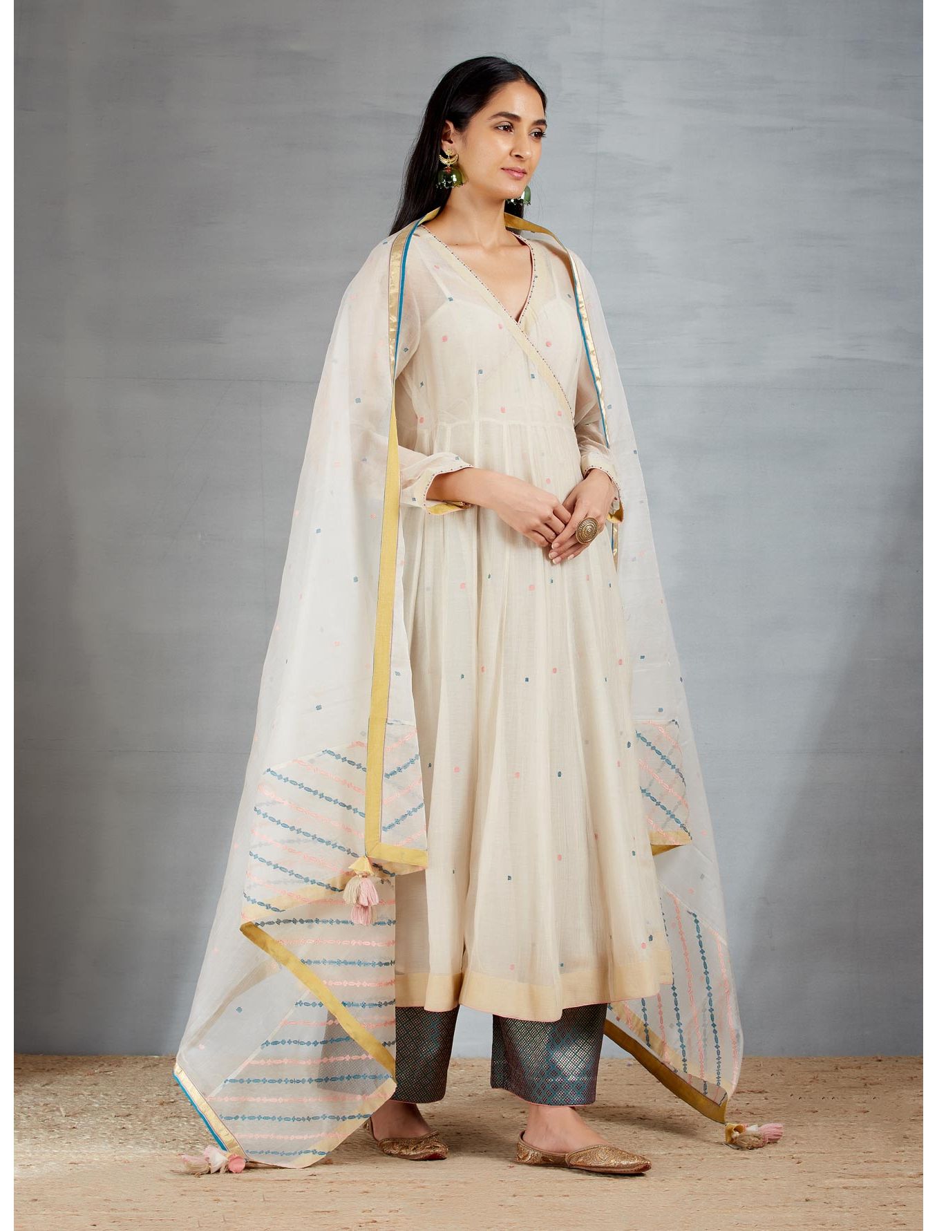 Dhakai joda in Cream