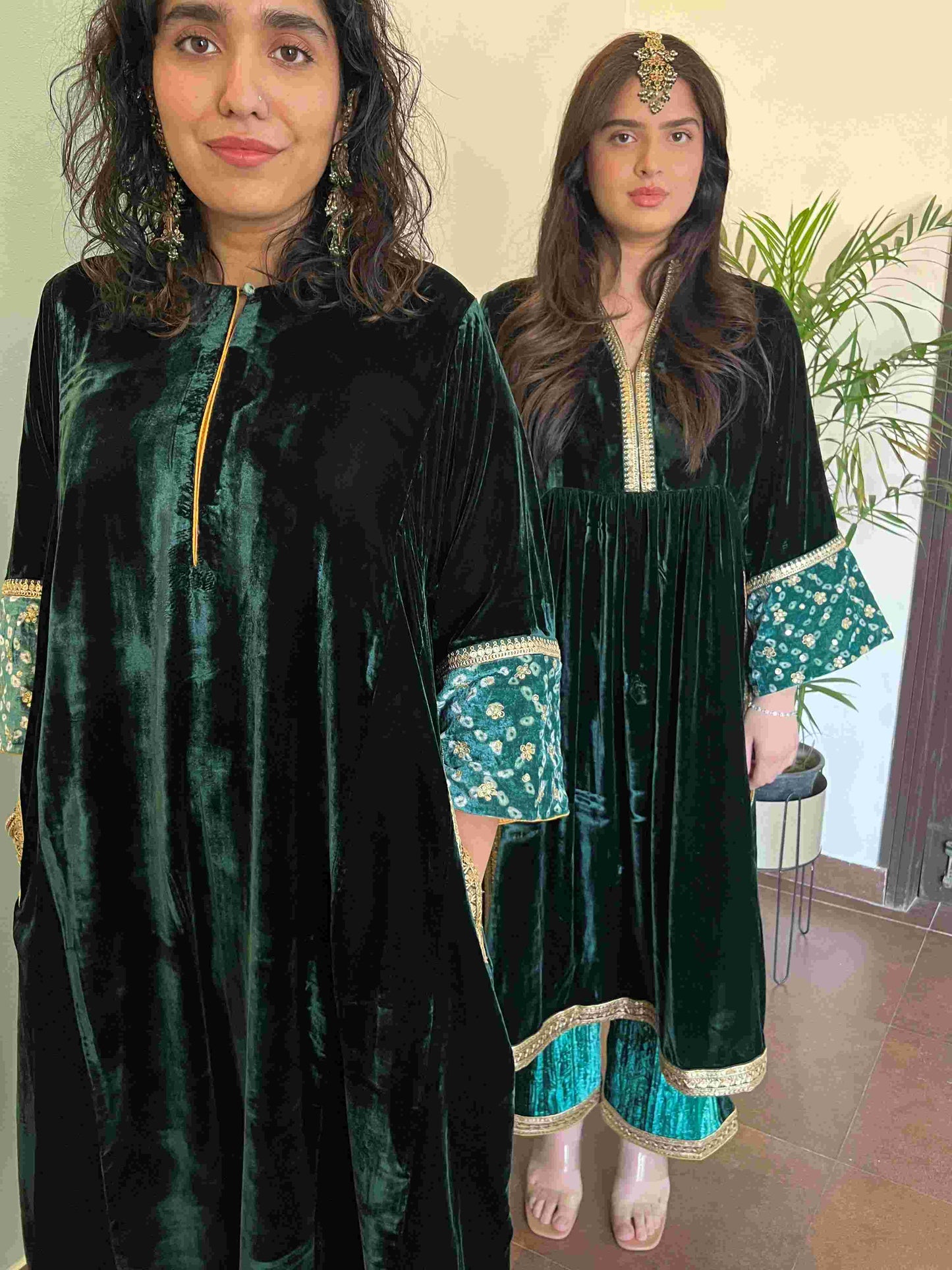 Kaahi makhmal and leheriya joda