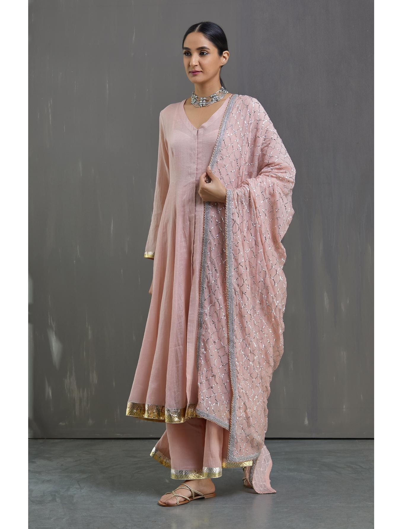 Mahepusht lehenga Joda- Salmon pink