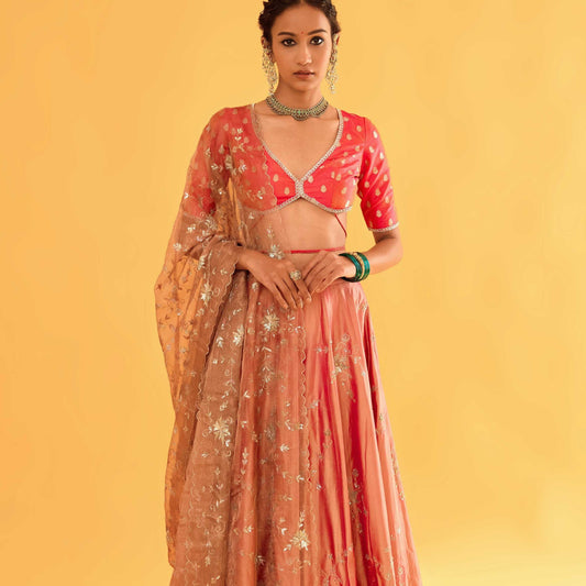 Bhairavi Devi Lehenga (Gulab)