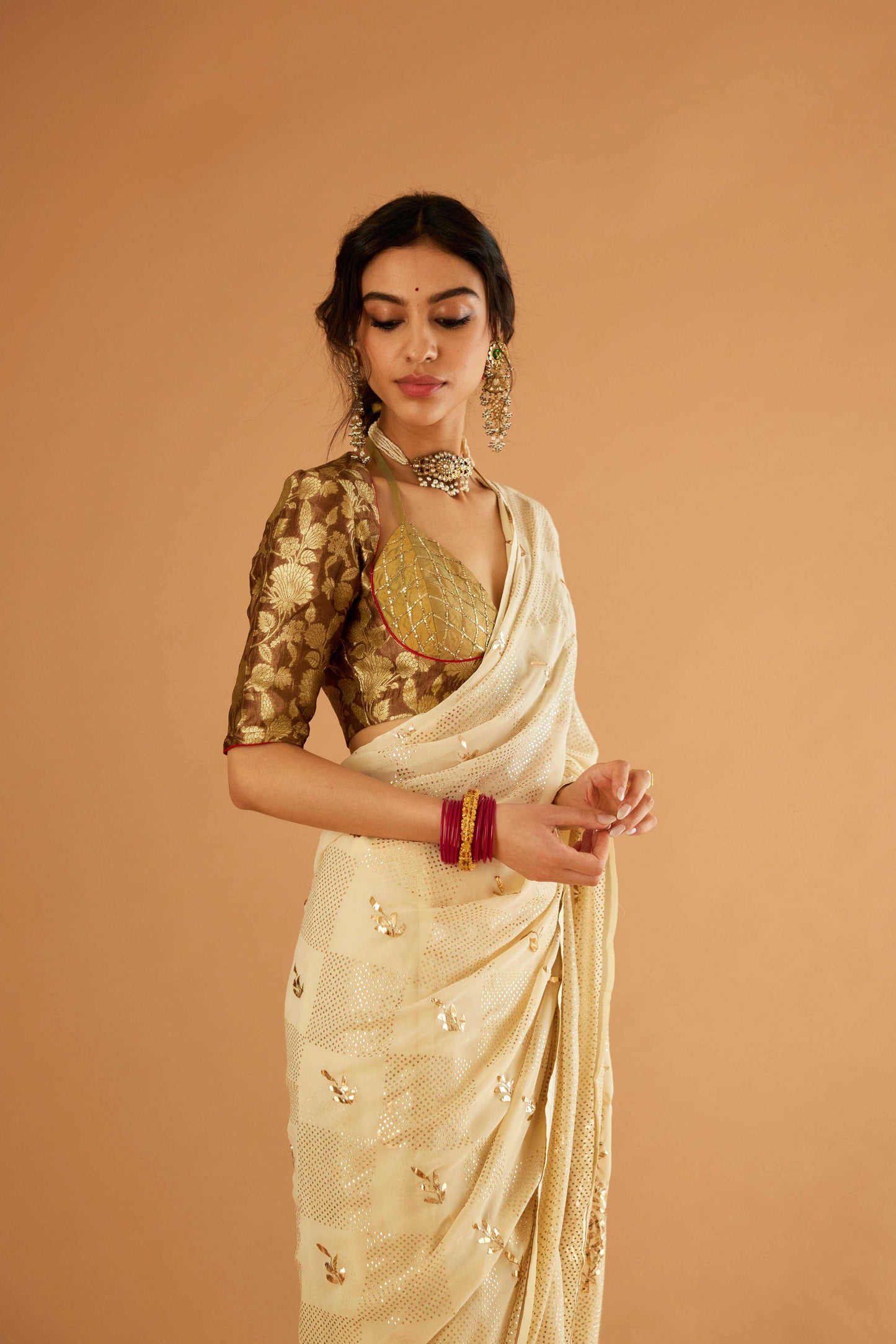 Jugnu saree- Phool Jaal