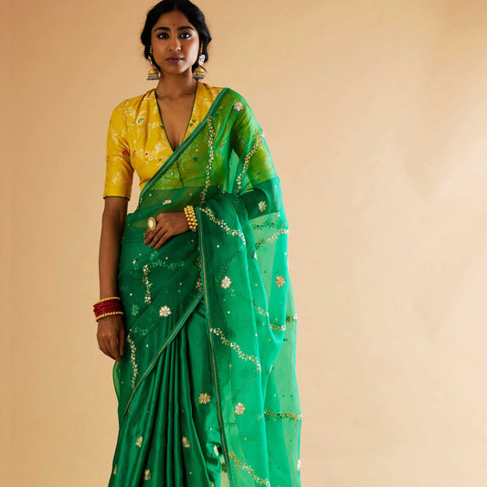 Kavyanshi saree- Sabz