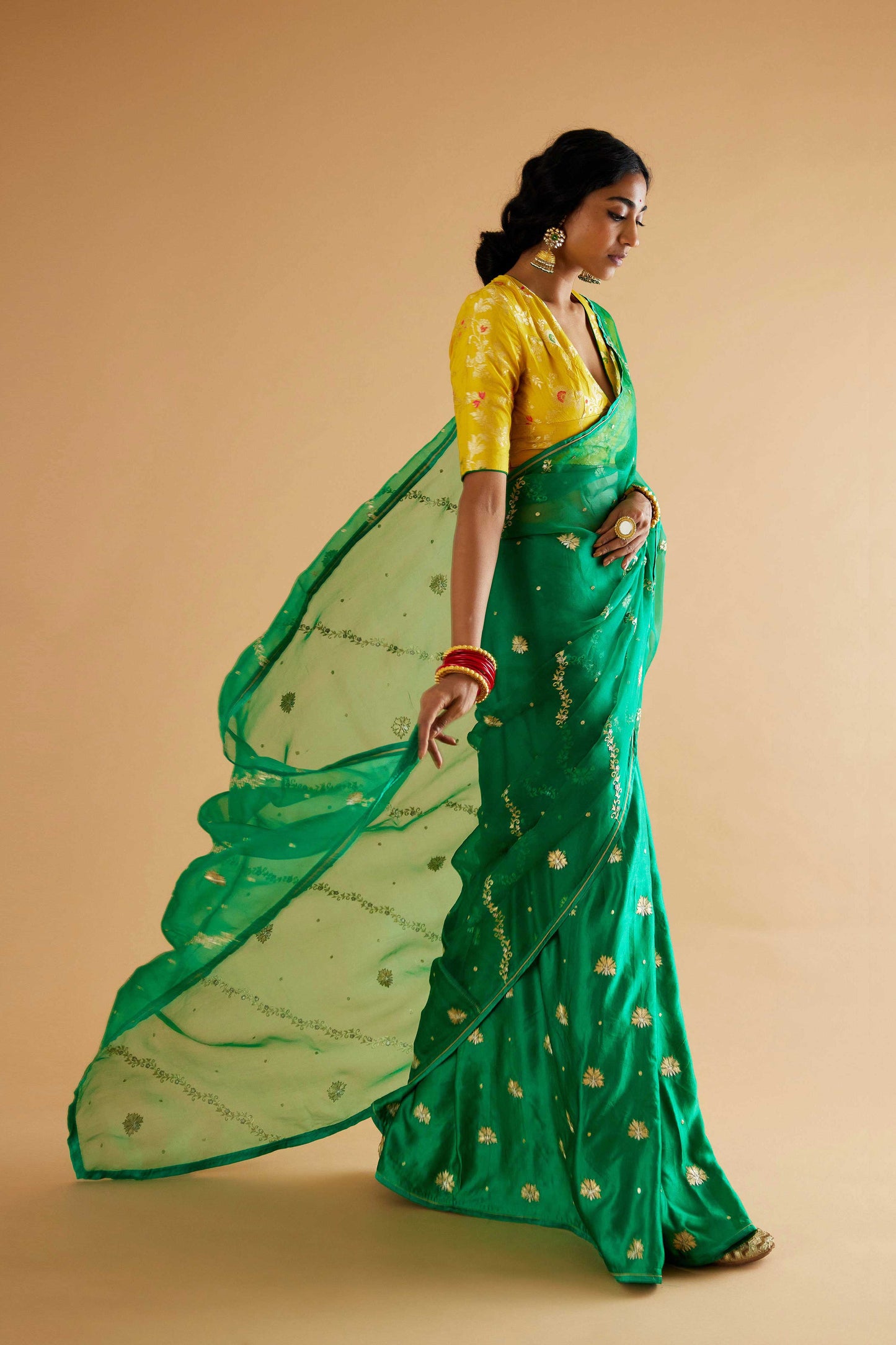 Kavyanshi saree- Sabz