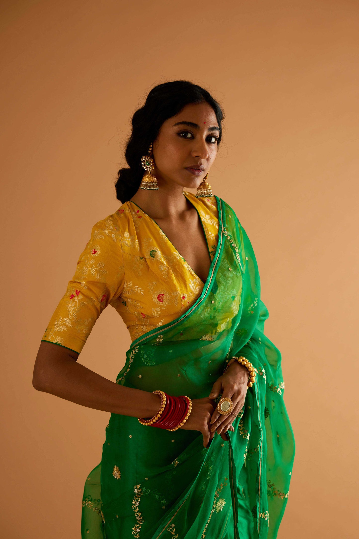 Kavyanshi saree- Sabz