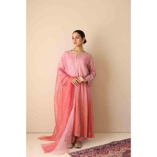 Mahepusht Sitara Jaal Gulabi Ombré Joda