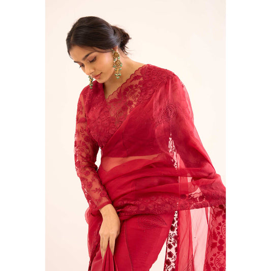 Shaista Saree Surkh